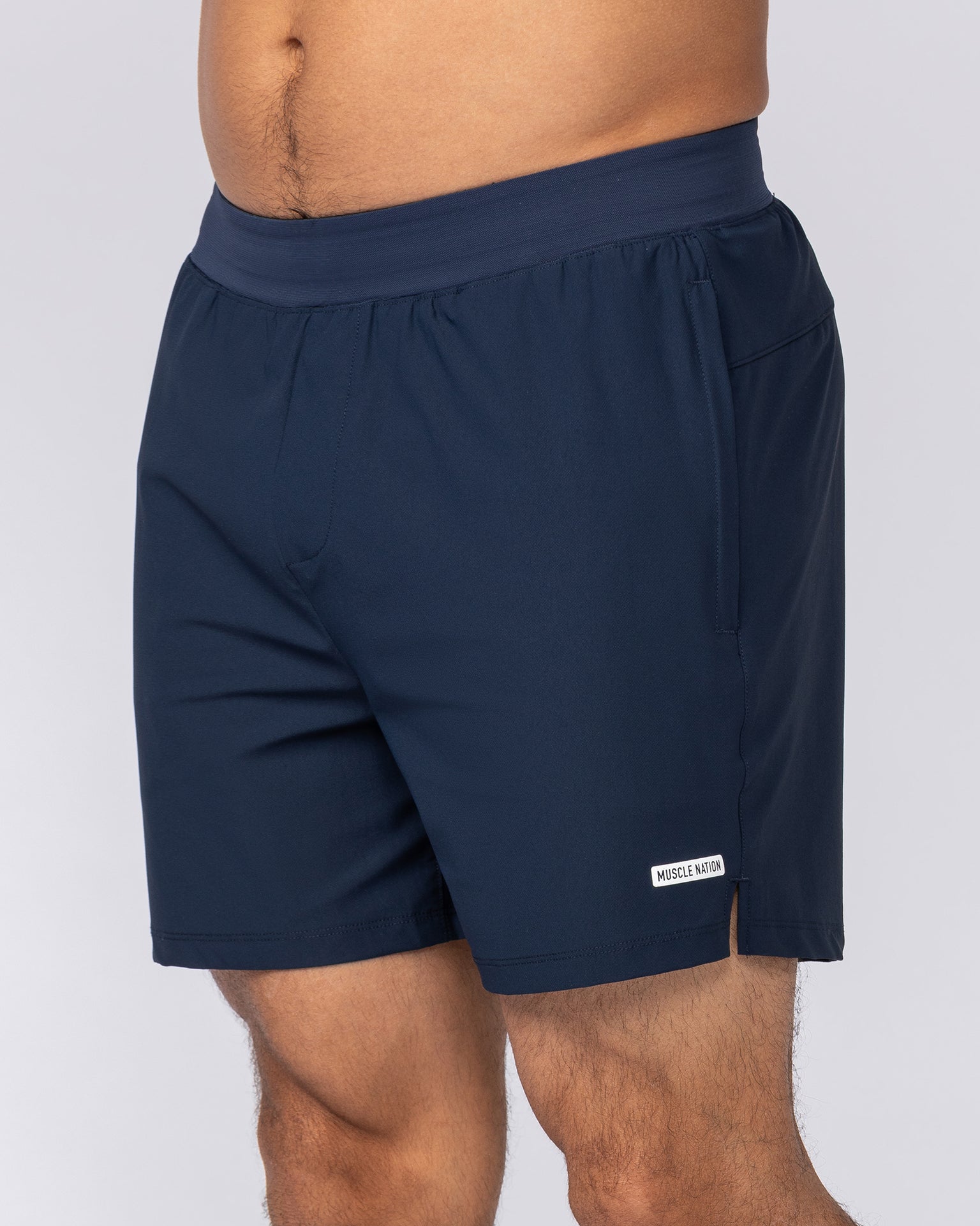On Repeat Training 5" Shorts - Navy-Shorts-S-082534NAVY-S-MNAPPRL43970-1-Muscle Nation