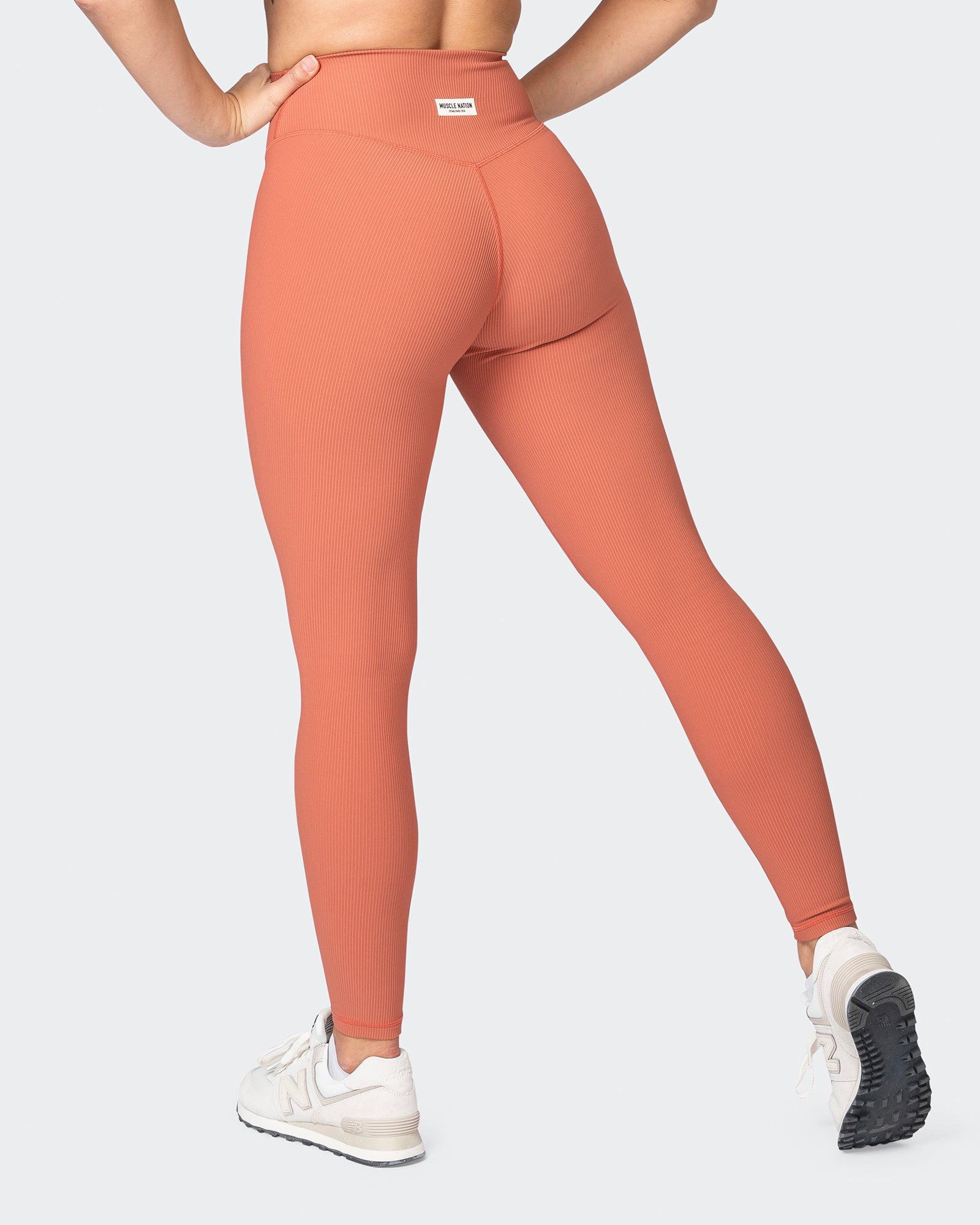 Zero Rise Rib Ankle Length Leggings - Burnt Sienna