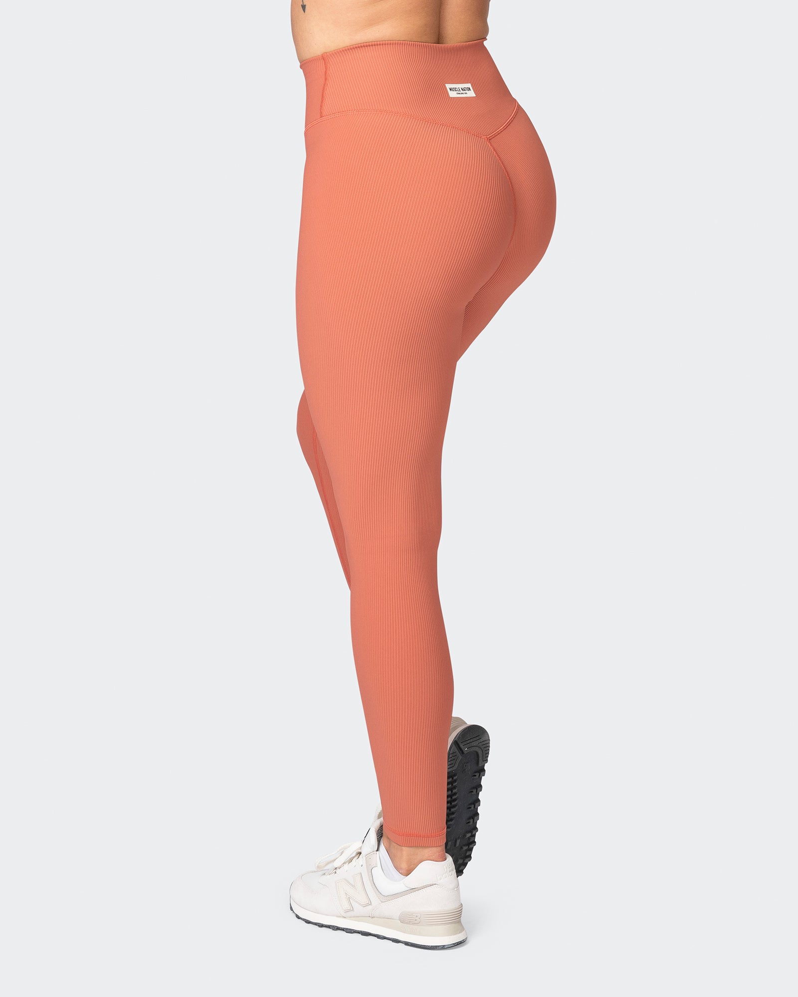 Zero Rise Rib Ankle Length Leggings - Burnt Sienna