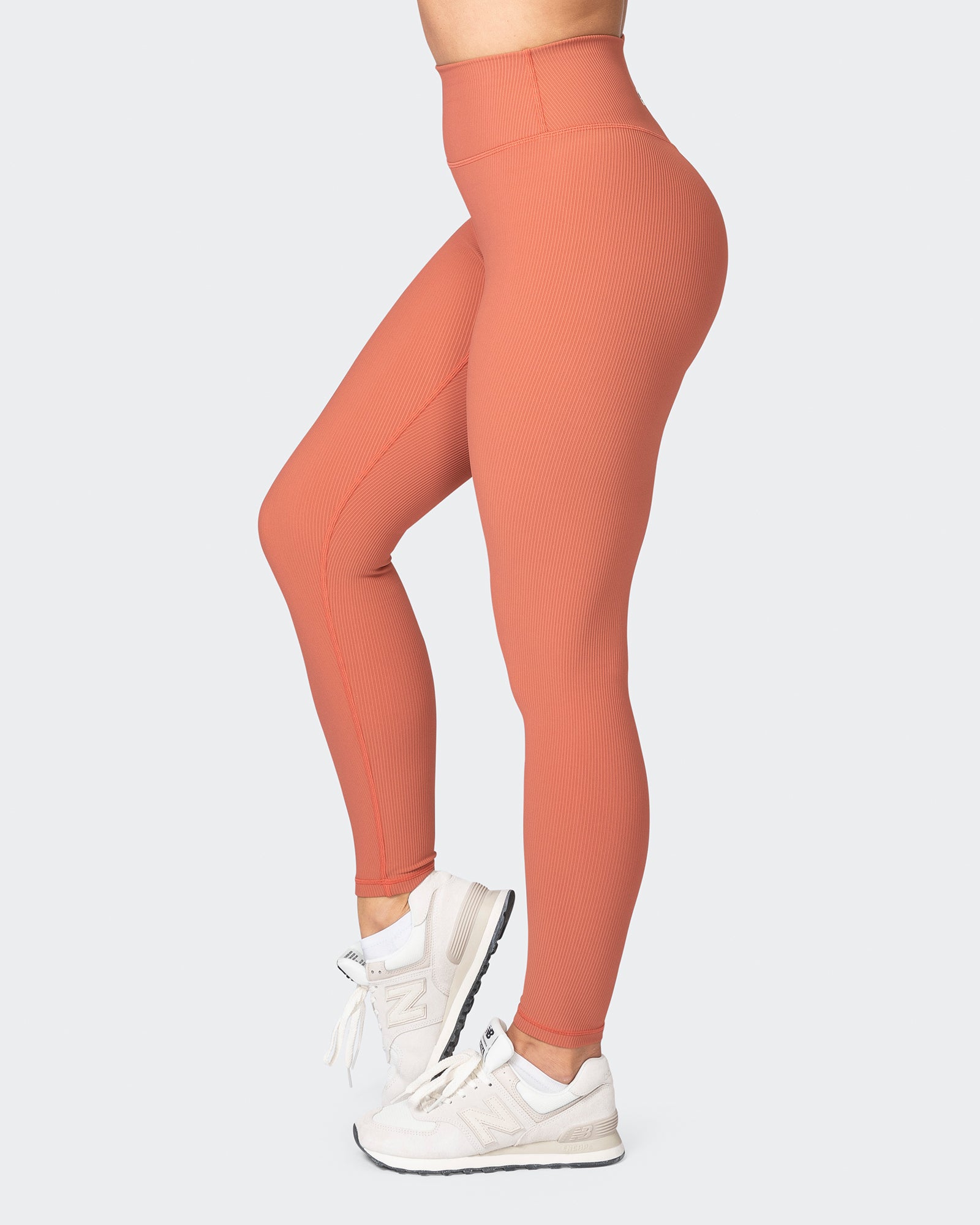 Zero Rise Rib Ankle Length Leggings - Burnt Sienna