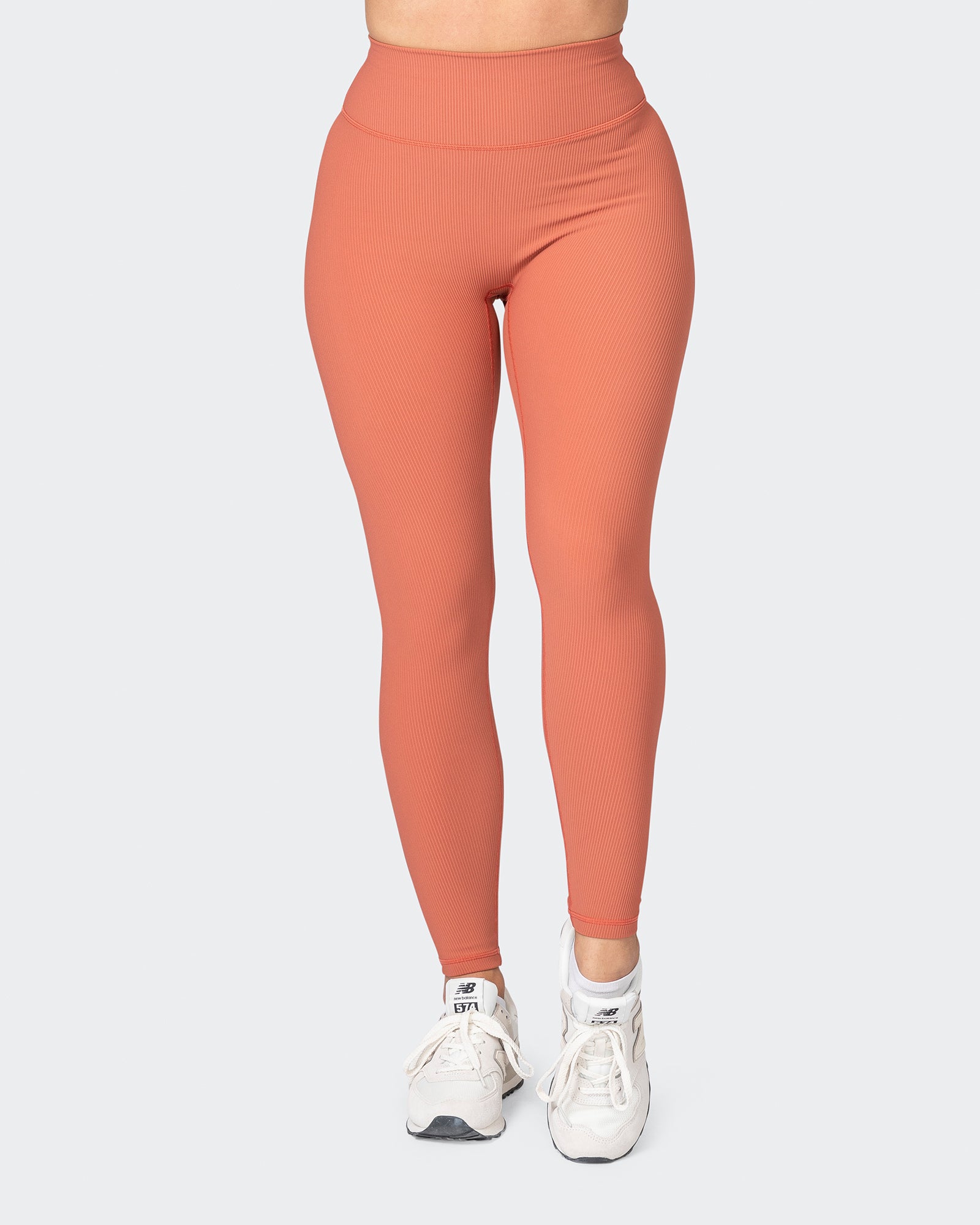 Zero Rise Rib Ankle Length Leggings - Burnt Sienna