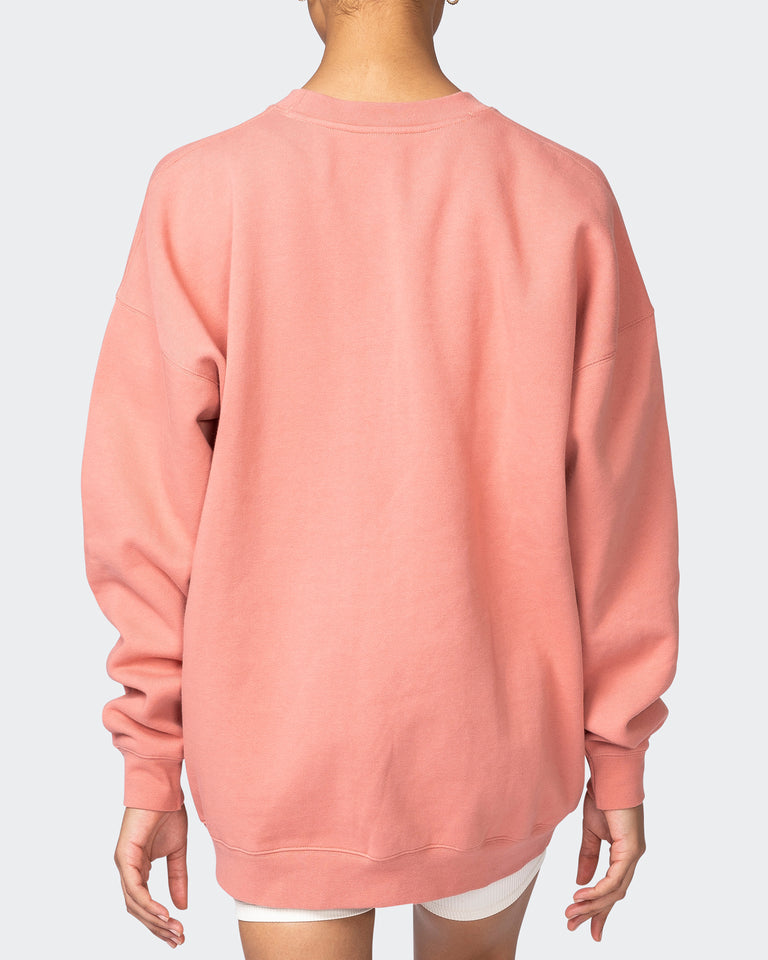 Alpha Crew Oversized Pullover - Powdered Pink