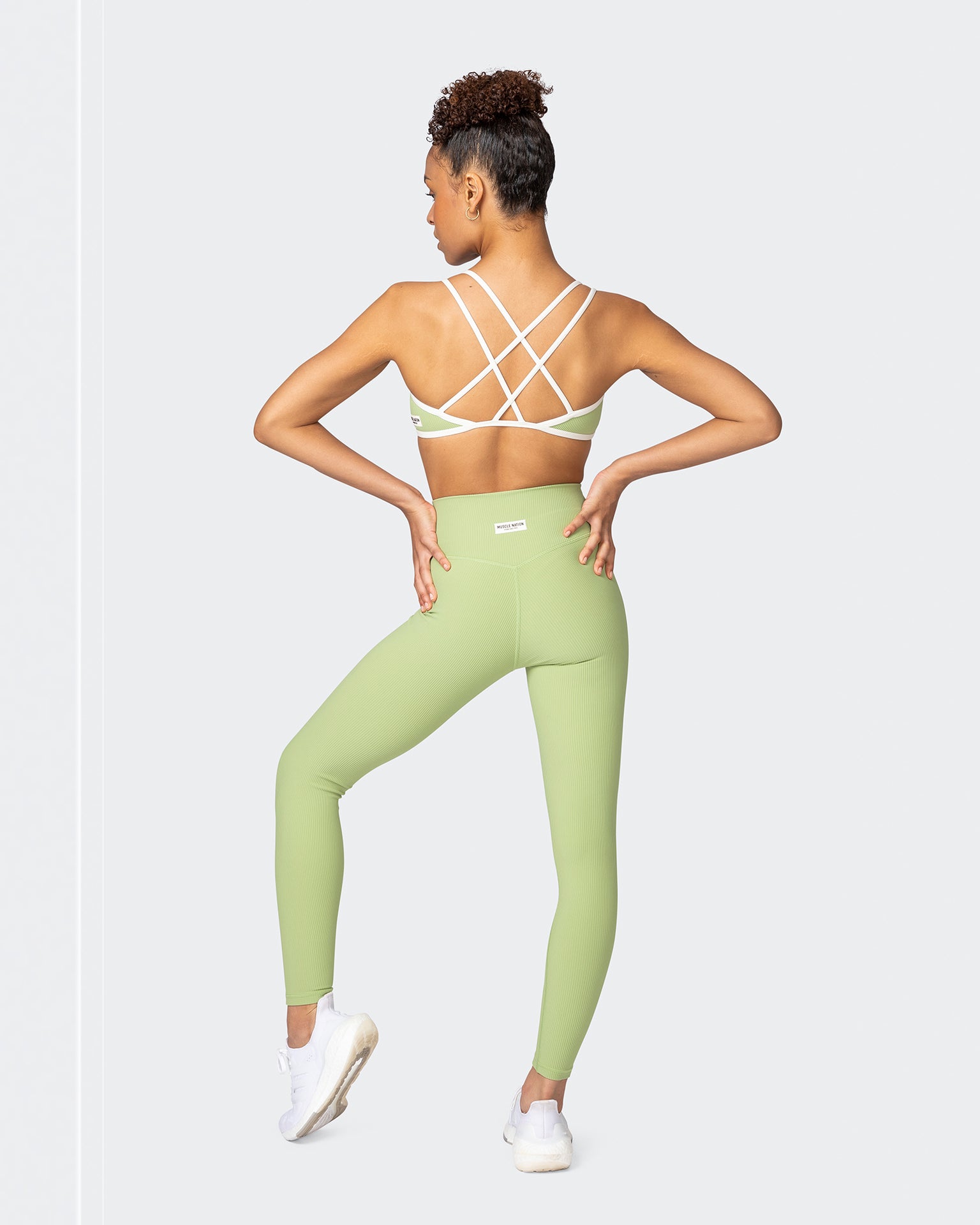 Curves Rib Bralette - Matcha-Bralettes-XS-042302MTCHA-XS-MNAPPRL23249-8-Muscle Nation