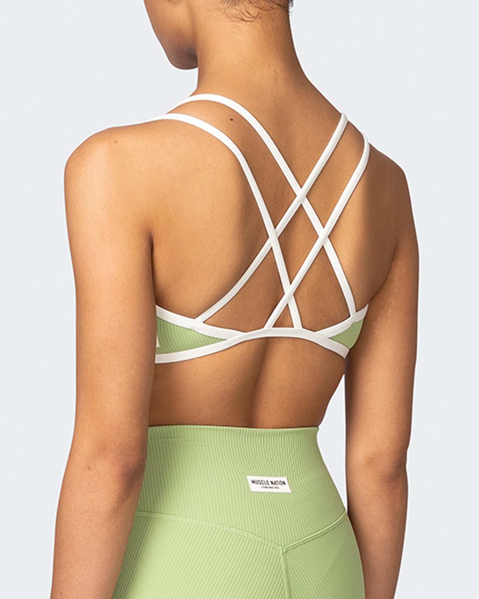 Curves Rib Bralette - Matcha-Bralettes-XS-042302MTCHA-XS-MNAPPRL23249-6-Muscle Nation