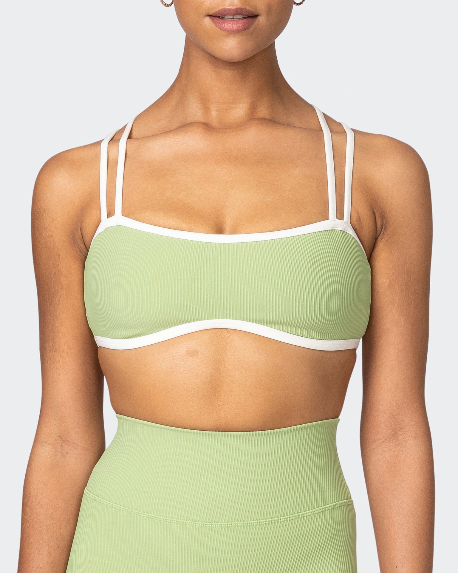 Curves Rib Bralette - Matcha-Bralettes-XS-042302MTCHA-XS-MNAPPRL23249-3-Muscle Nation