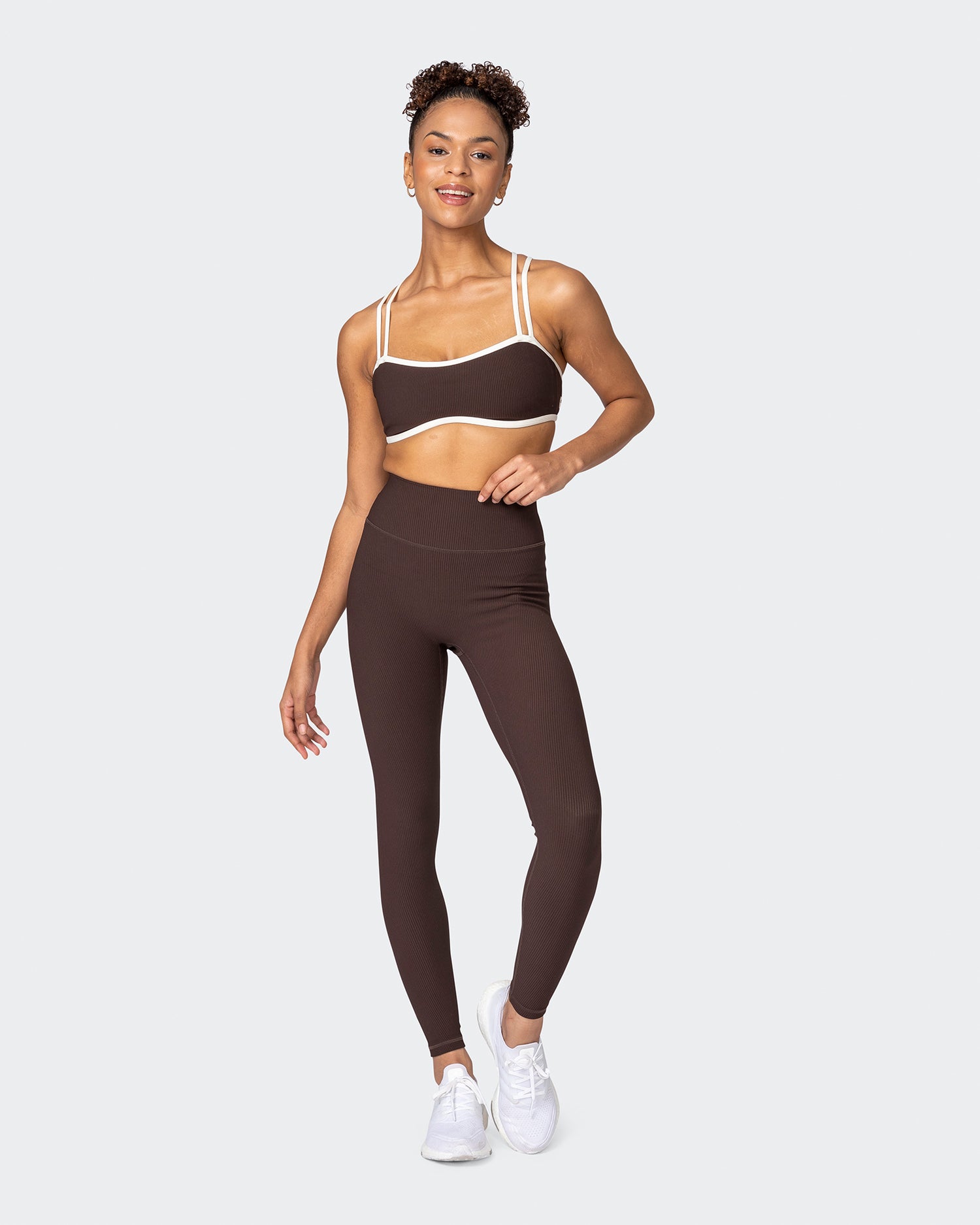 Curves Rib Bralette - Cocoa - Muscle Nation