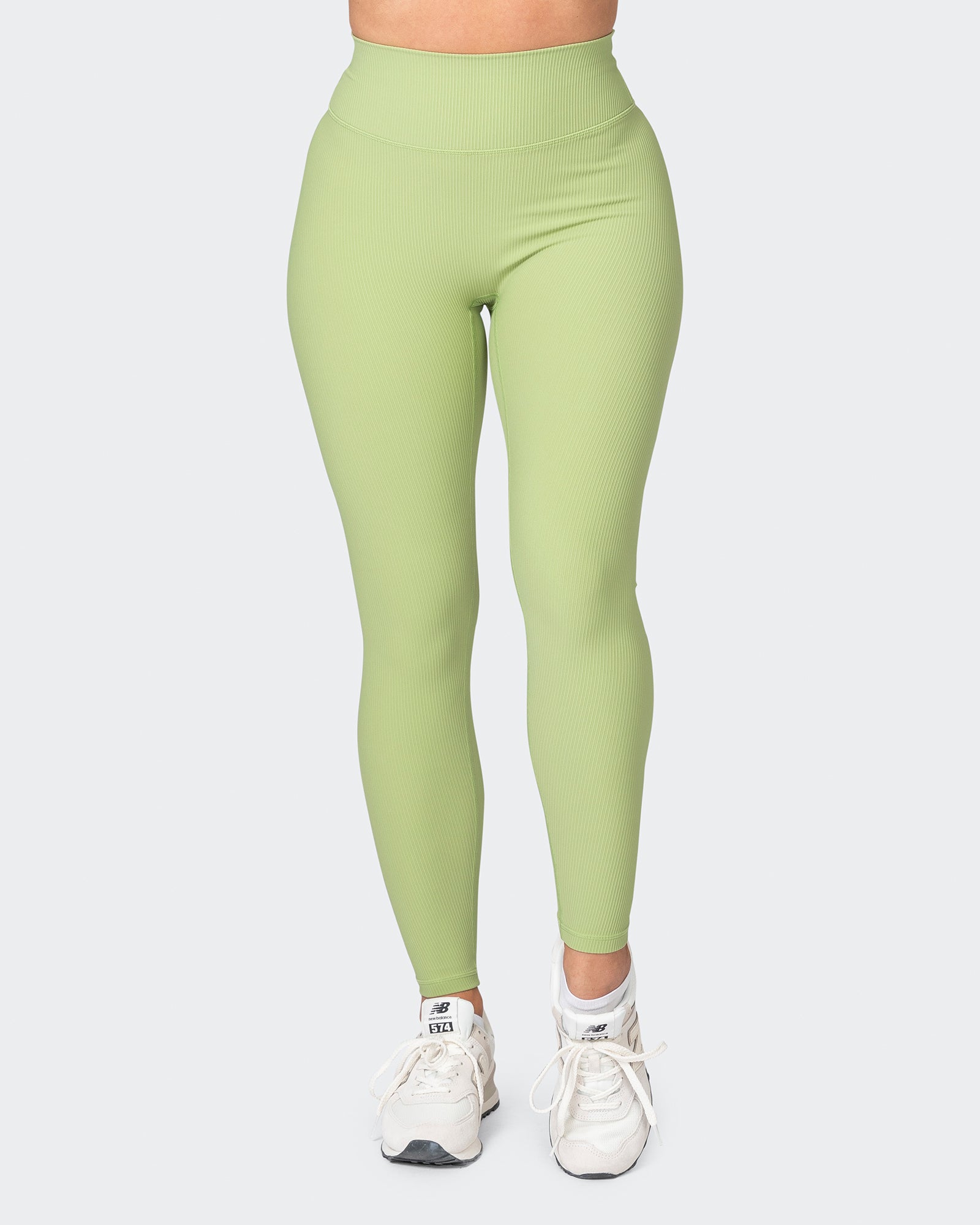 Zero Rise Rib Ankle Length Leggings - Matcha