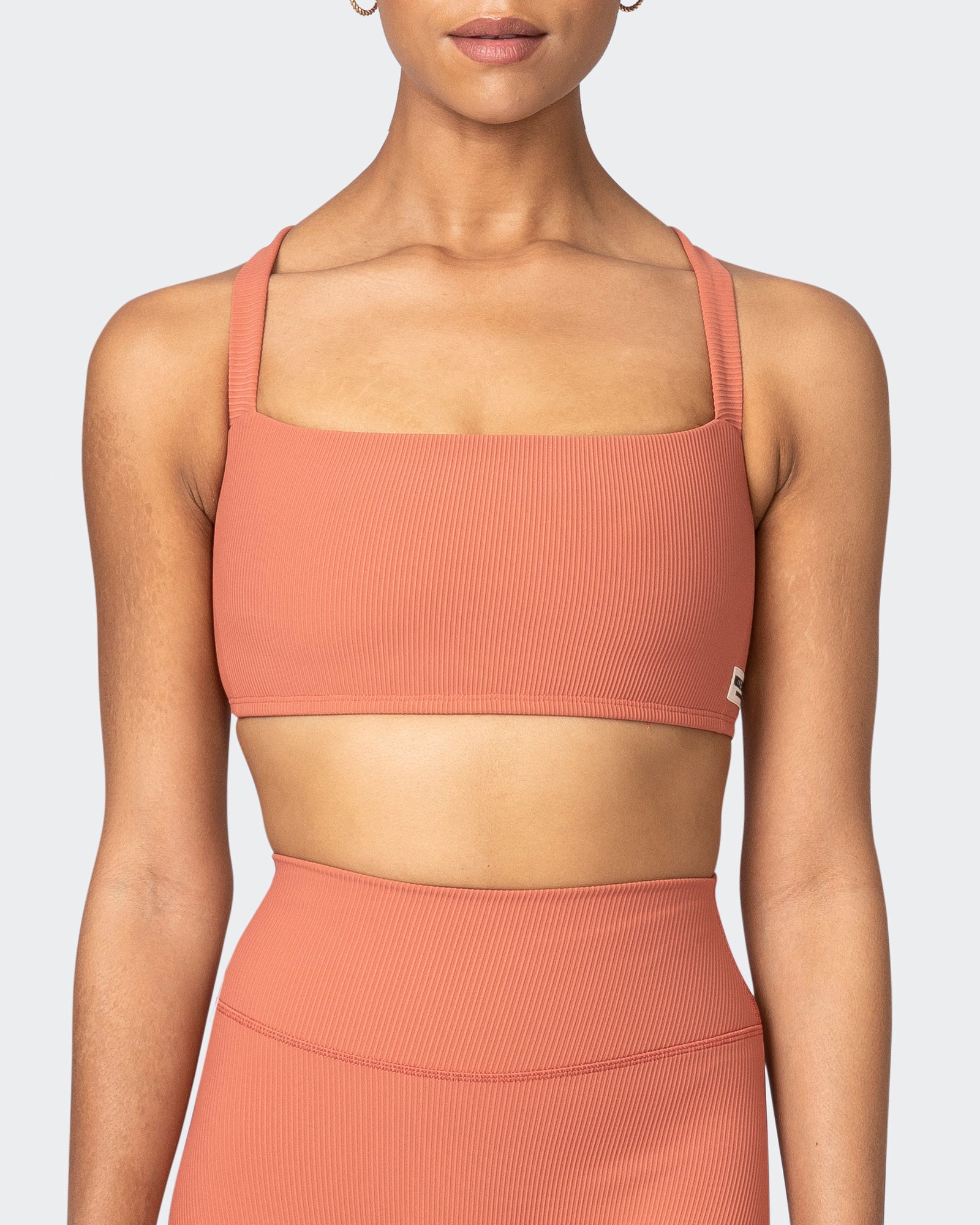 Twist Rib Bra - Burnt Sienna