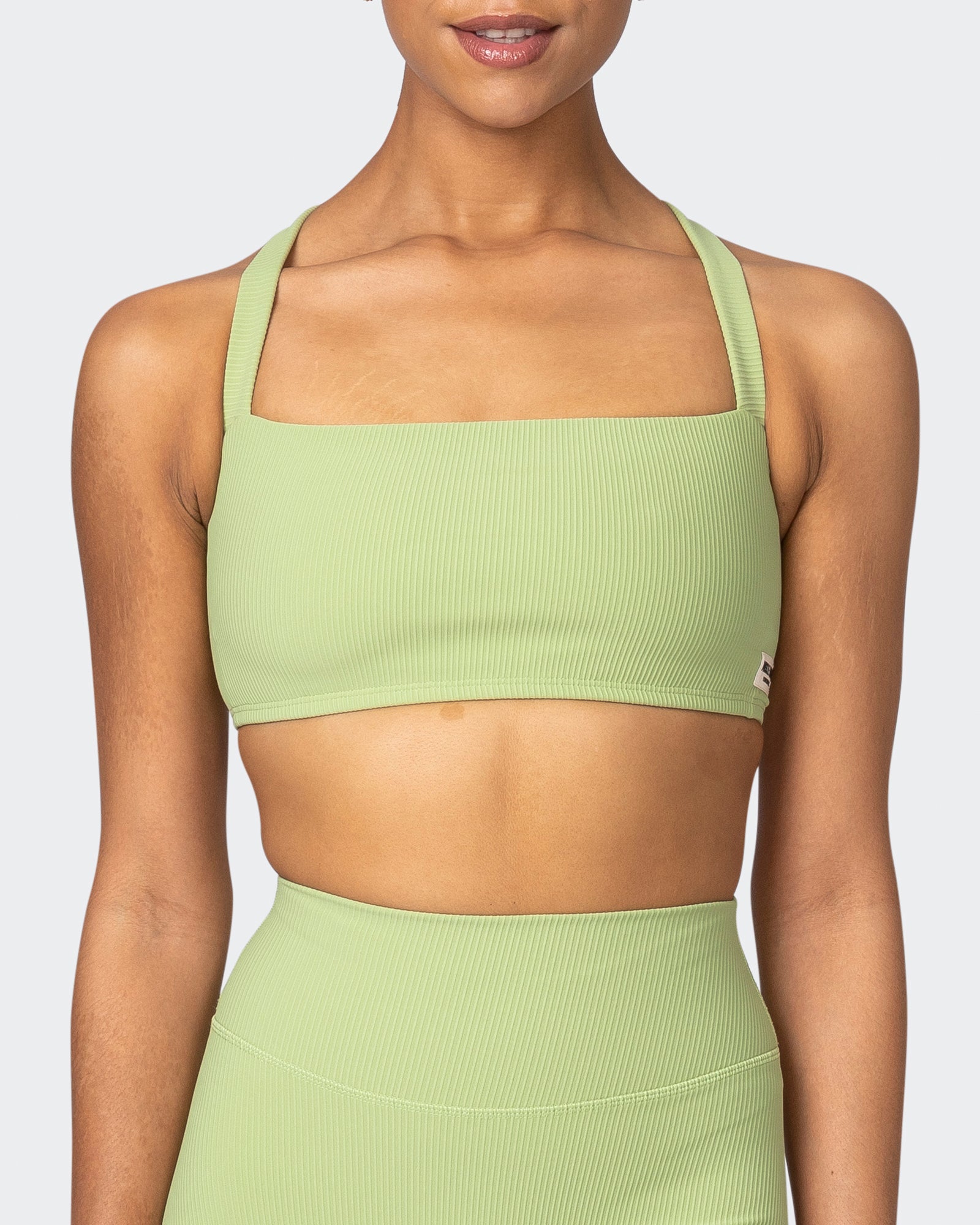 Twist Rib Bra - Matcha