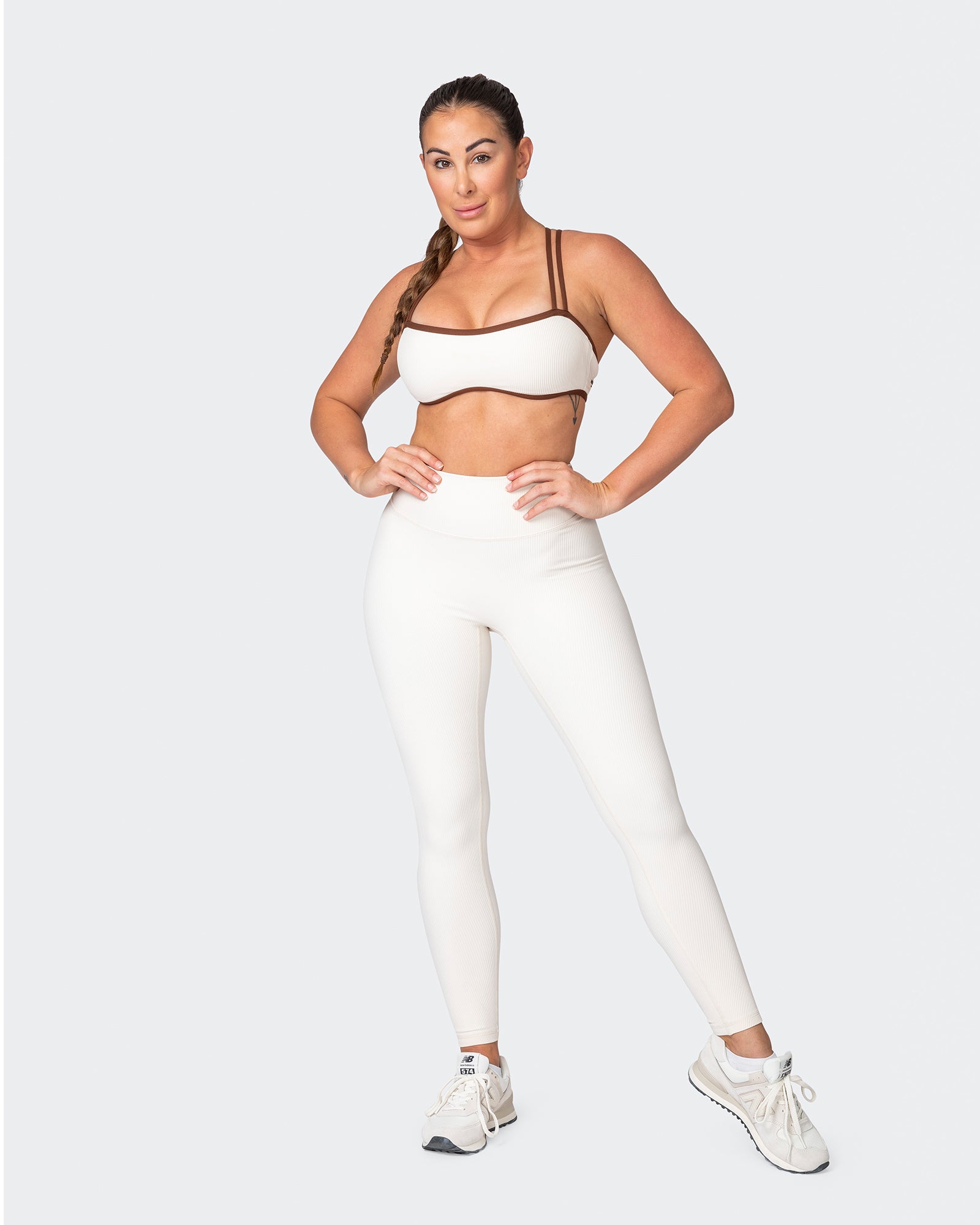 Zero Rise Rib Ankle Length Leggings - Dew