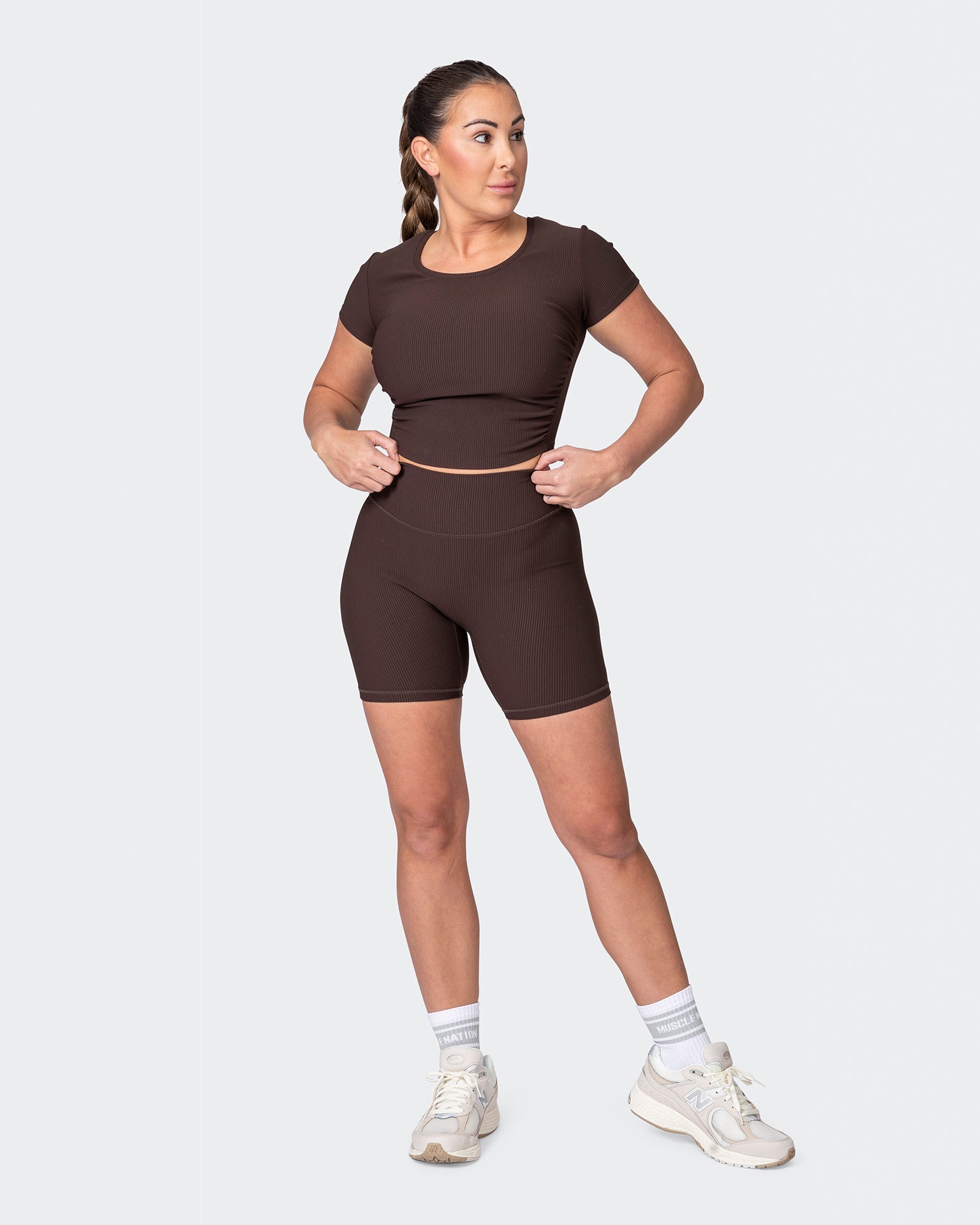 Rival Cropped Rib Top - Cocoa-Tops-XXS-042301COCOA-XXS-MNAPPRL23180-7-Muscle Nation