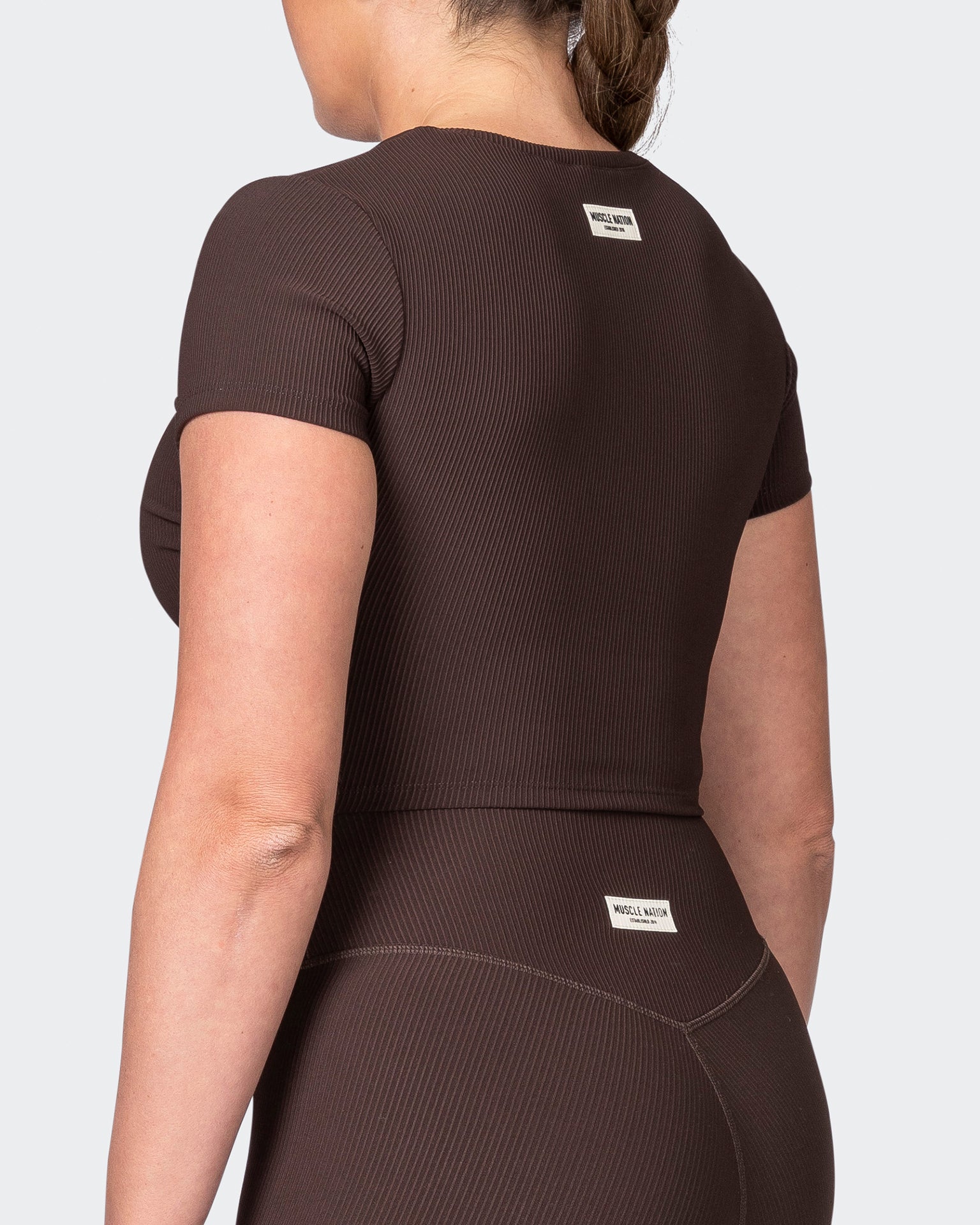 Rival Cropped Rib Top - Cocoa-Tops-XXS-042301COCOA-XXS-MNAPPRL23180-5-Muscle Nation