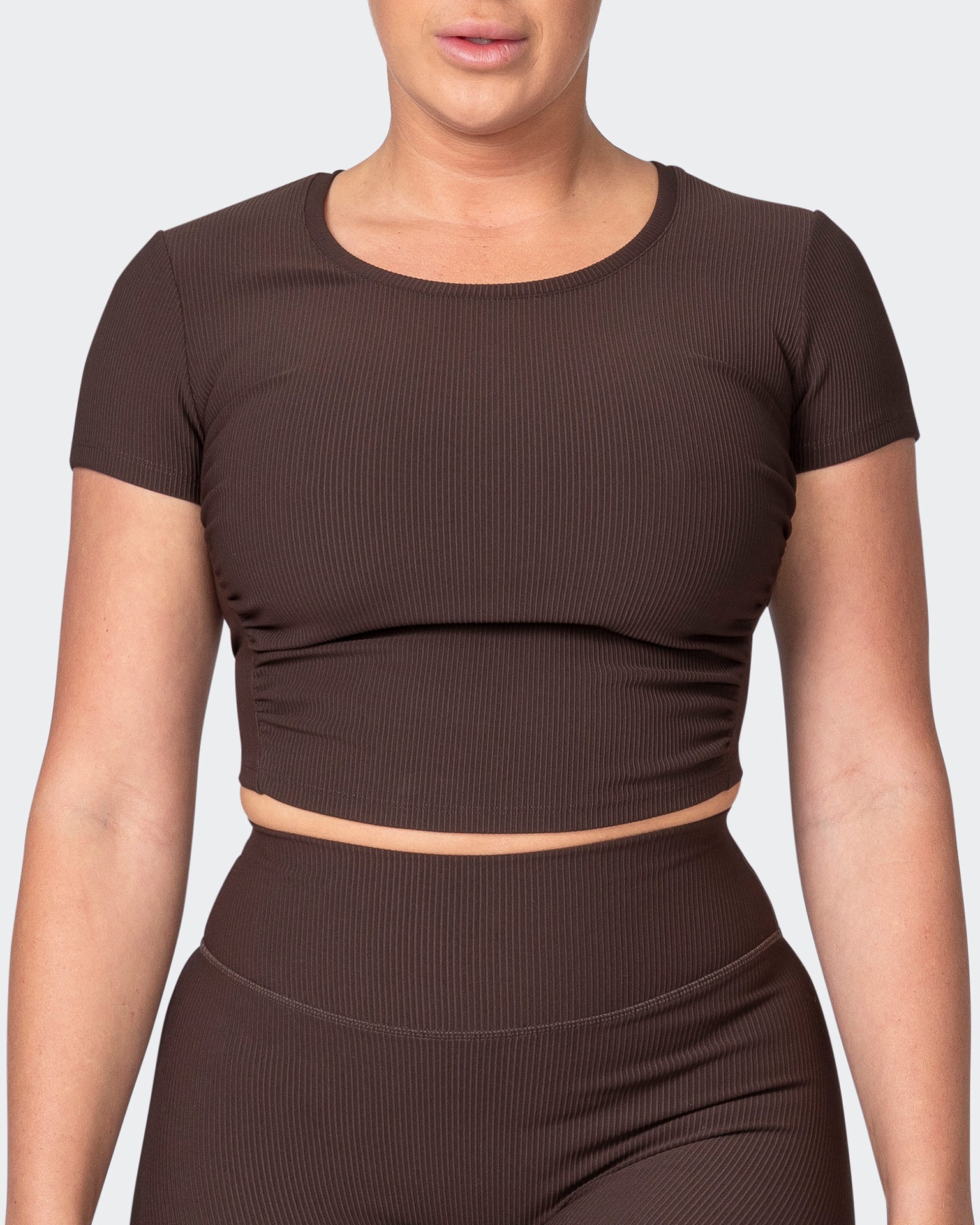 Rival Cropped Rib Top - Cocoa-Tops-XXS-042301COCOA-XXS-MNAPPRL23180-2-Muscle Nation