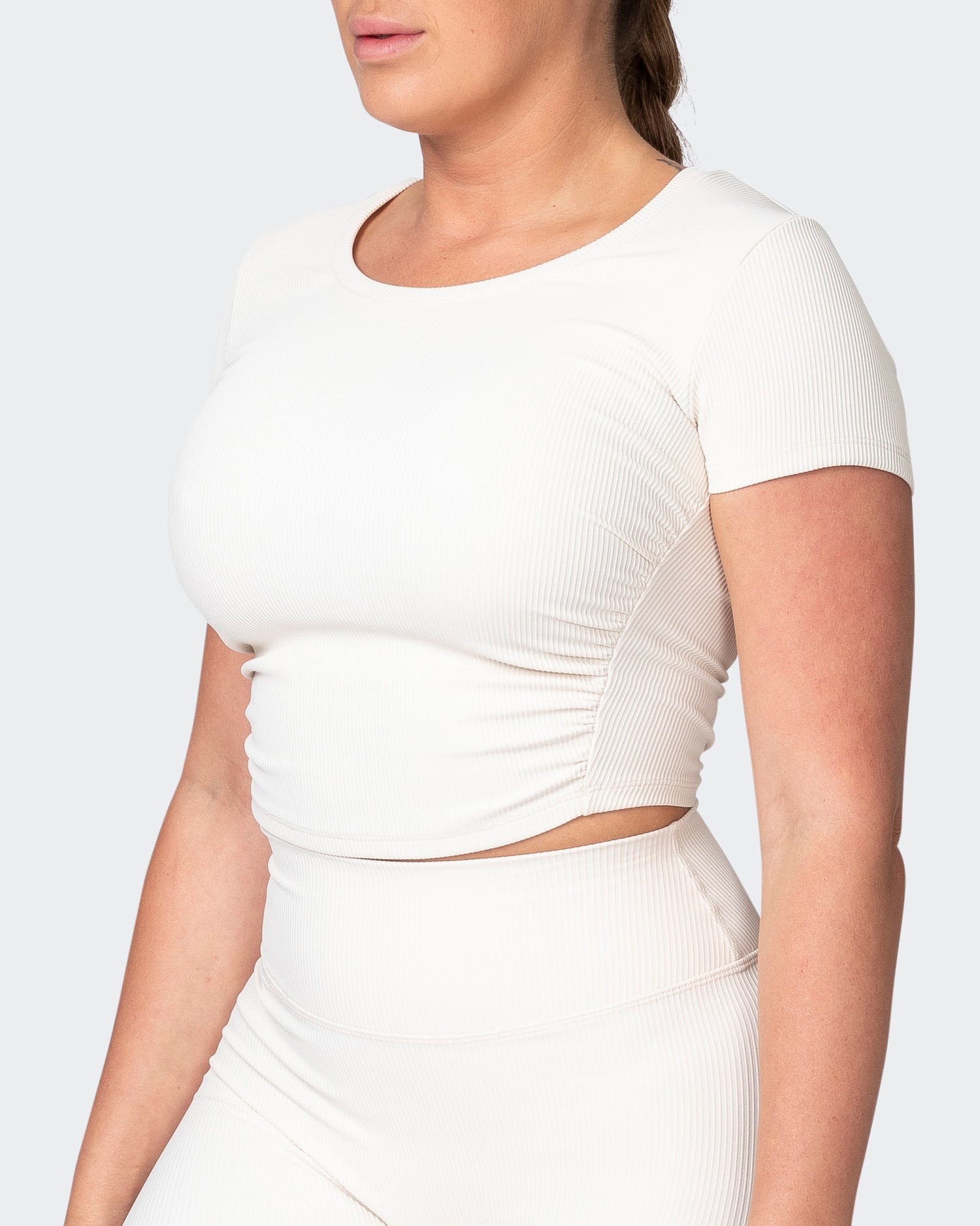 Rival Cropped Rib Top - Dew