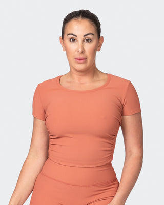 Rival Cropped Rib Top - Burnt Sienna-Tops-XXS-042301BNTSNA-XXS-MNAPPRL23207-1-Muscle Nation