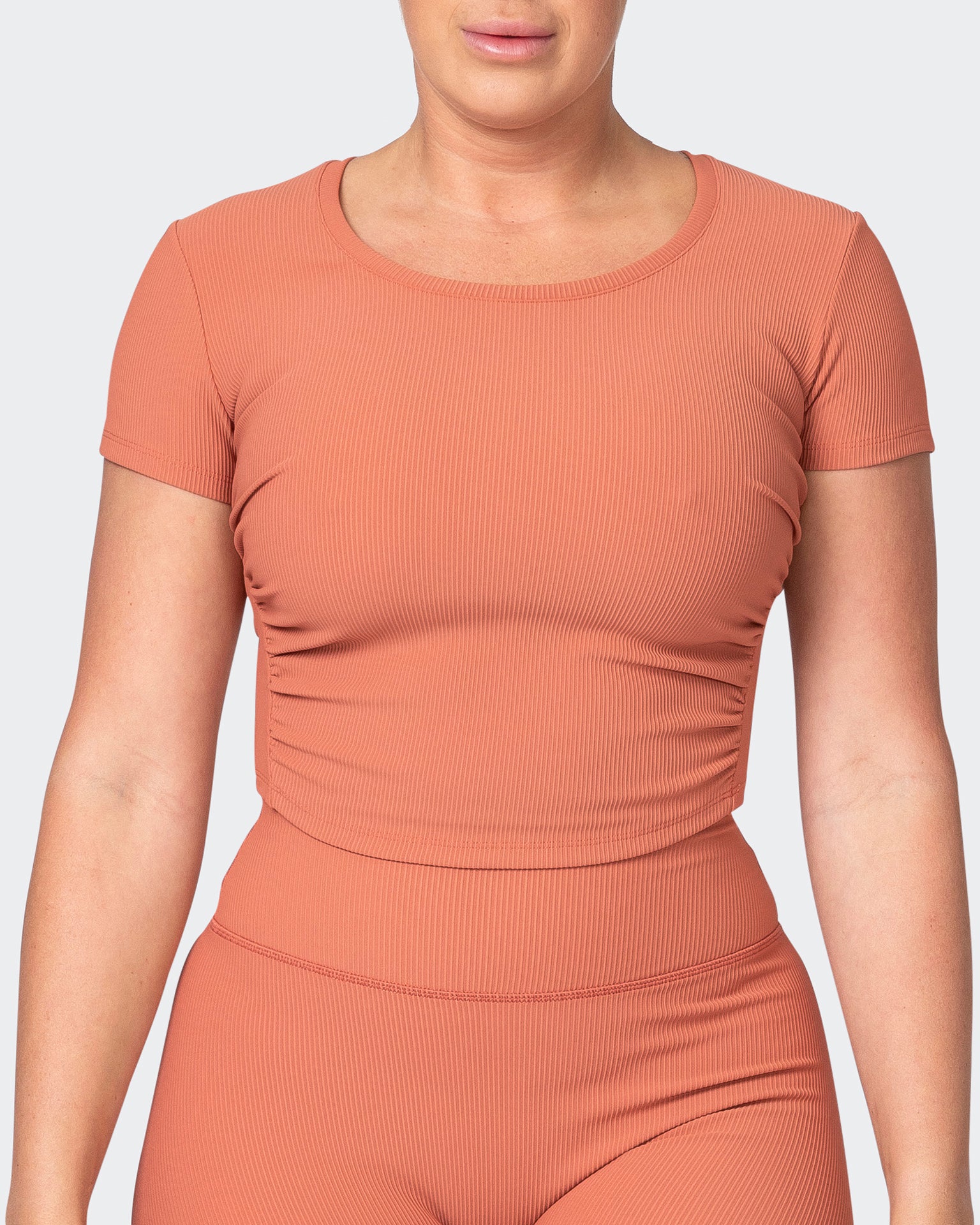 Rival Cropped Rib Top - Burnt Sienna-Tops-XXS-042301BNTSNA-XXS-MNAPPRL23207-2-Muscle Nation