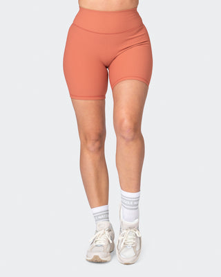 Zero Rise Rib Bike Shorts - Burnt Sienna-Shorts-XXS-042304BNTSNA-XXS-MNAPPRL23357-2-Muscle Nation
