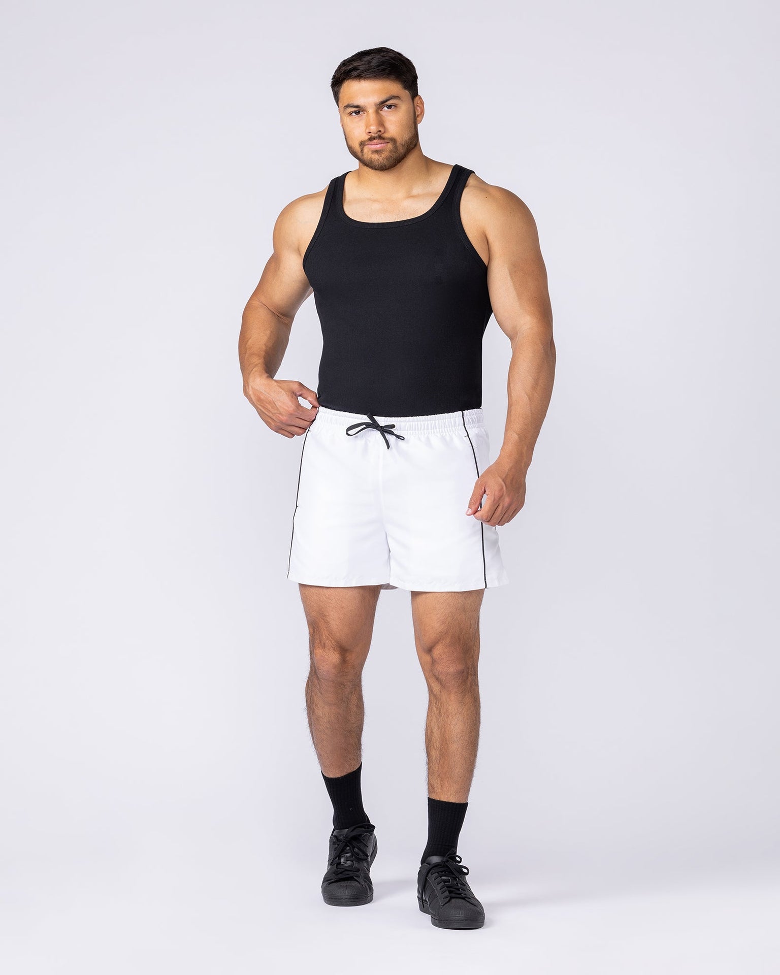 Overdrive 4" Shorts - White-Shorts-S-112557WHT-S-MNAPPRL47650-6-Muscle Nation