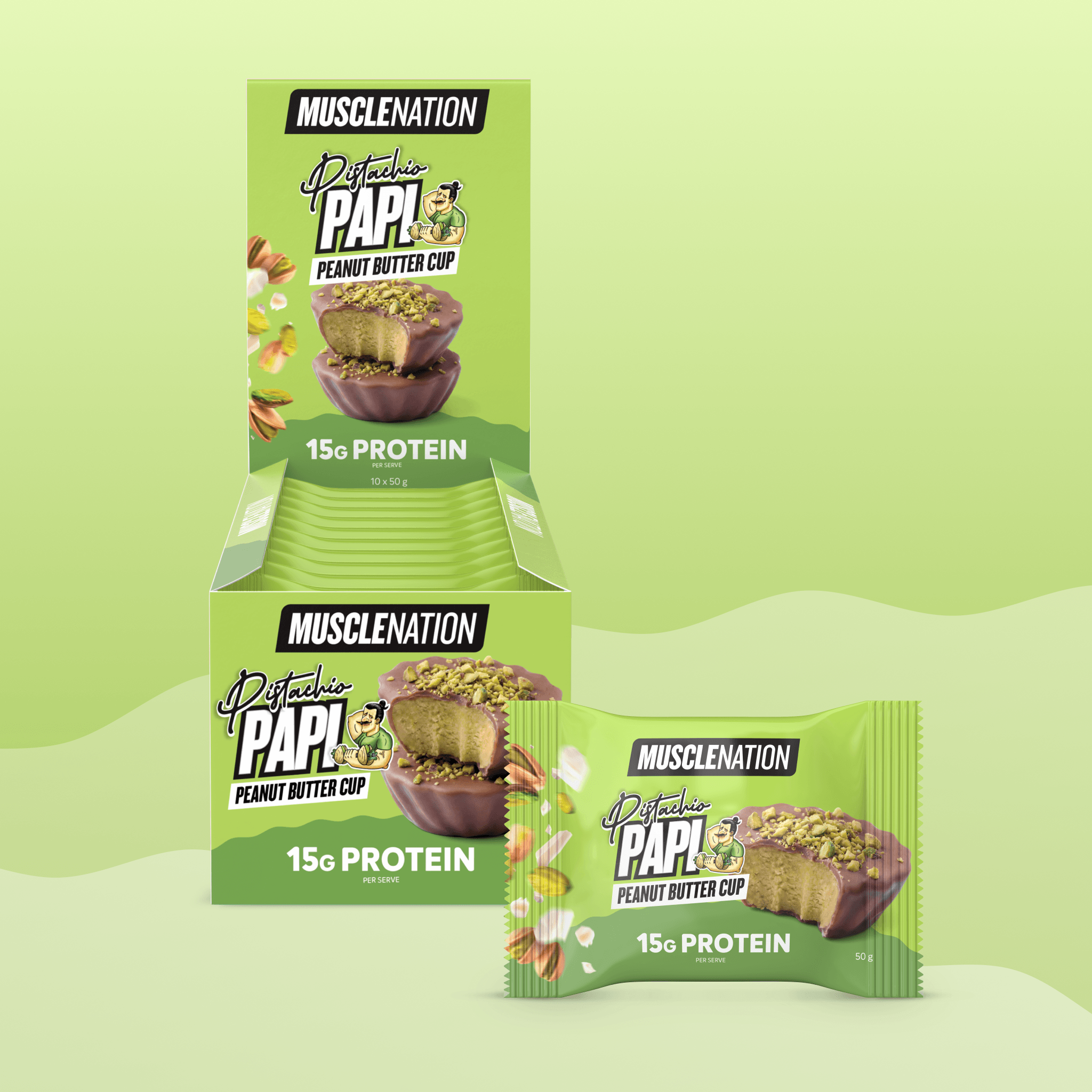 PEANUT BUTTER CUP Pistachio Papi | Protein Snack | Muscle Nation