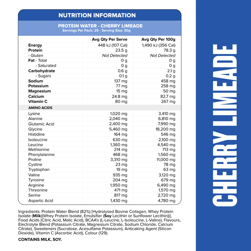 PROTEIN WATER – Cherry Limeade – 25 serves – image 2