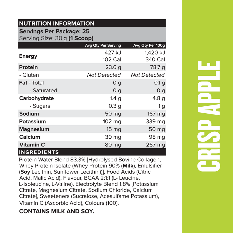 PROTEIN WATER - Crisp Apple - 25 serves-Protein Waters-MNSUPPS0304-9359054001251-2-Muscle Nation