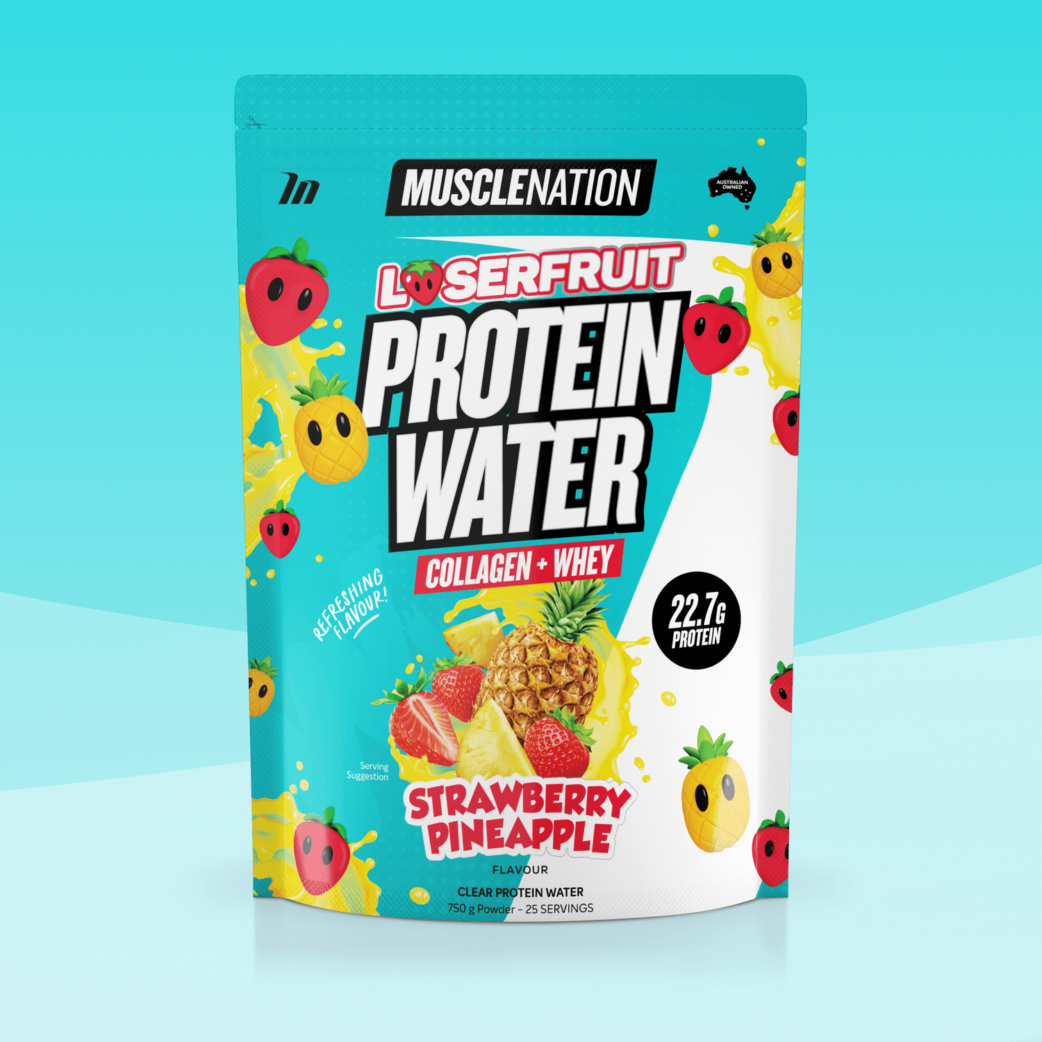 LOSERFRUIT PROTEIN WATER Strawberry Pineapple - Muscle Nation protein water