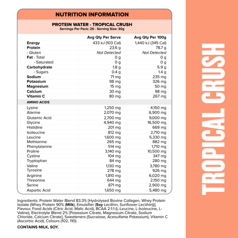 PROTEIN WATER Tropical Crush - Muscle Nation protein water, view 3