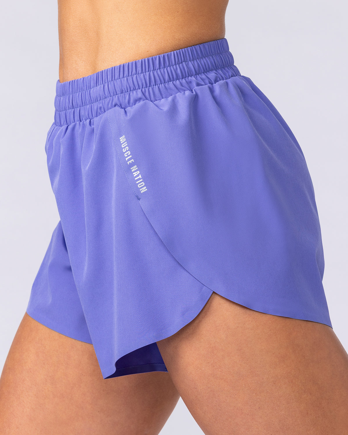 Pace 3" High-Waisted Run Shorts - Blueberry