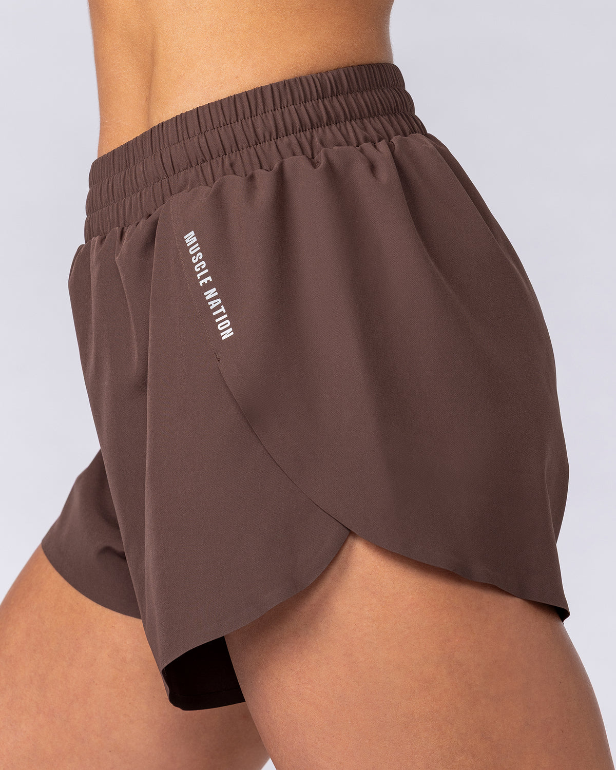 Pace 3" High-Waisted Run Shorts - Chestnut