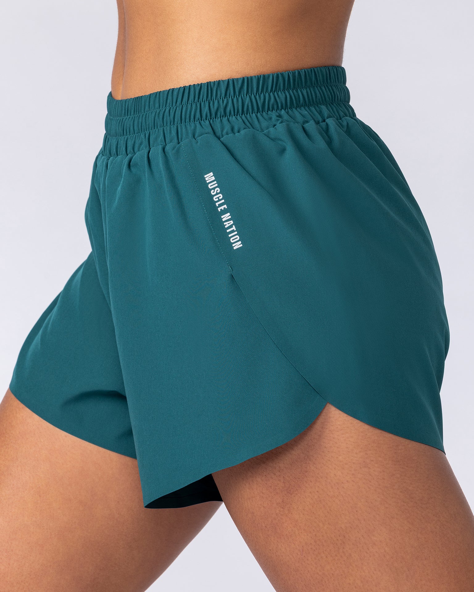 Pace 3" High-Waisted Run Shorts - Hunter Green