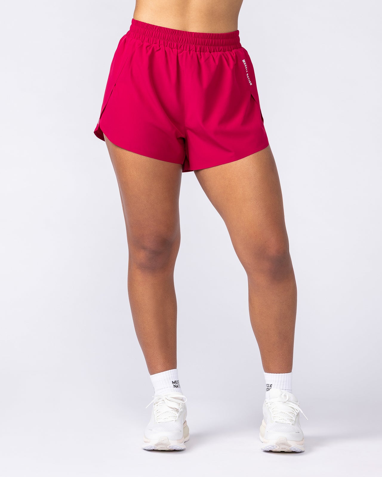 Pace 3" High-Waisted Run Shorts - Wild Berry