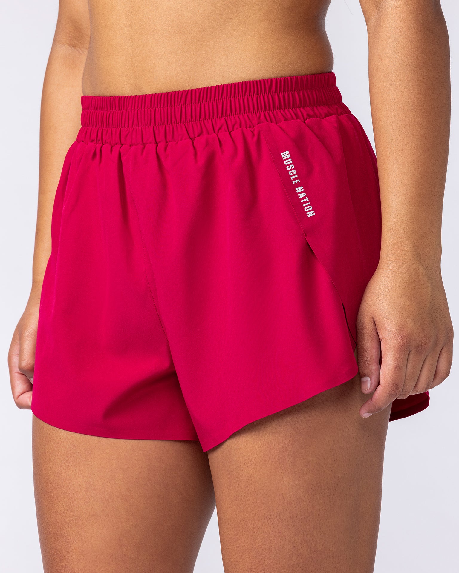 Pace 3" High-Waisted Run Shorts - Wild Berry