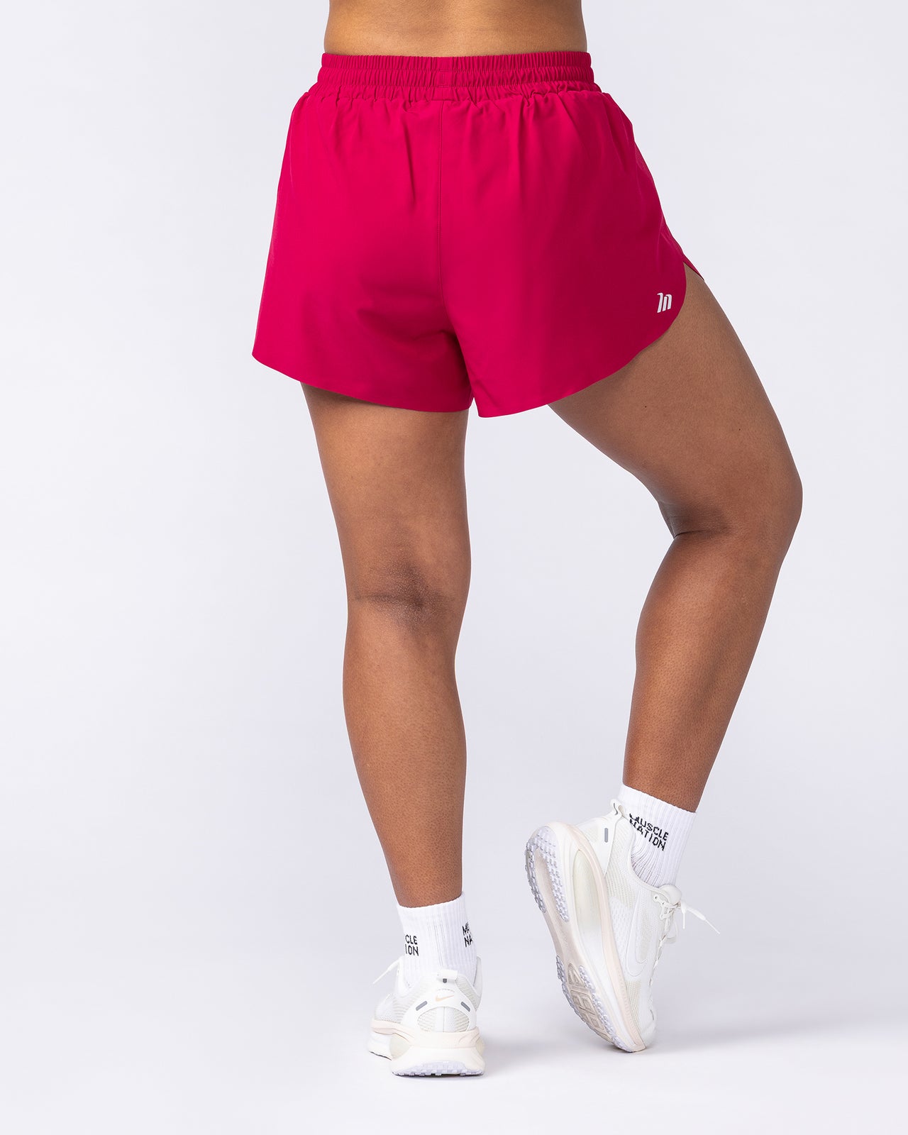 Pace 3" High-Waisted Run Shorts - Wild Berry