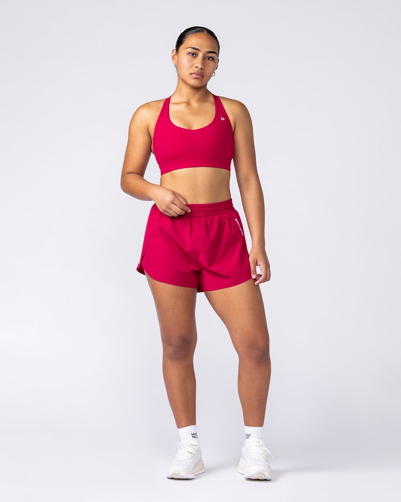 Pace 3" High-Waisted Run Shorts - Wild Berry