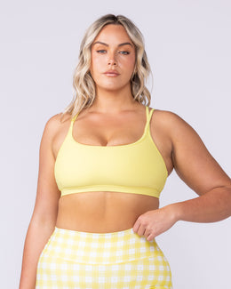 Pace It Rib Bra - Sunshine-Sports Bras-XXS-112501SHN-XXS-MNAPPRL46371-1-Muscle Nation