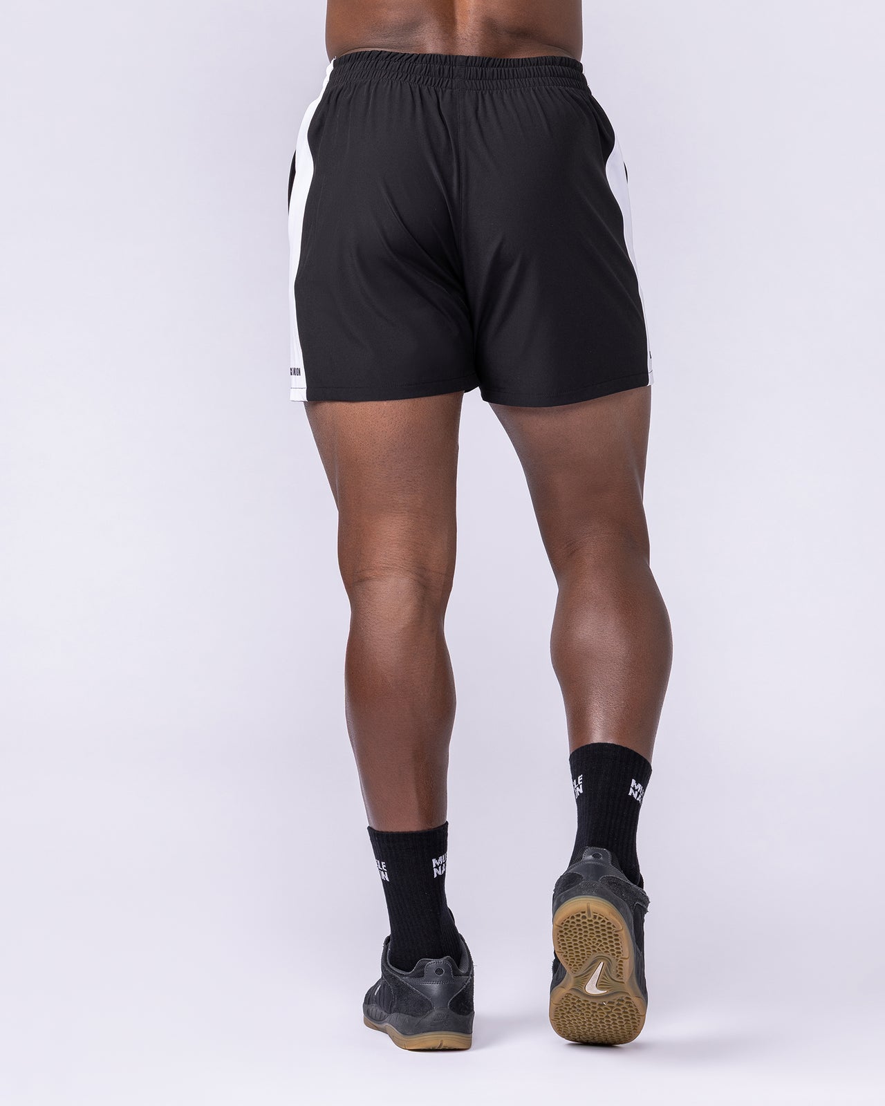 Panelled Function 4" Shorts Black - Muscle Nation men's gym shorts, view 5