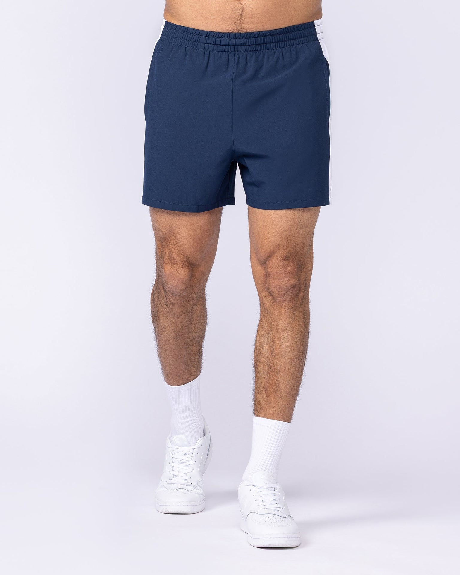 Panelled Function 4" Shorts - Navy-Shorts-S-112565NAVY-S-MNAPPRL47664-3-Muscle Nation