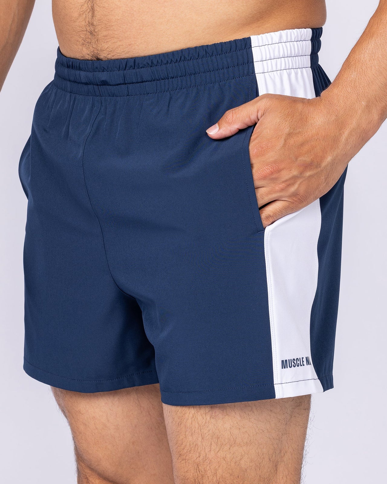 Panelled Function 4" Shorts - Navy-Shorts-S-112565NAVY-S-MNAPPRL47664-4-Muscle Nation