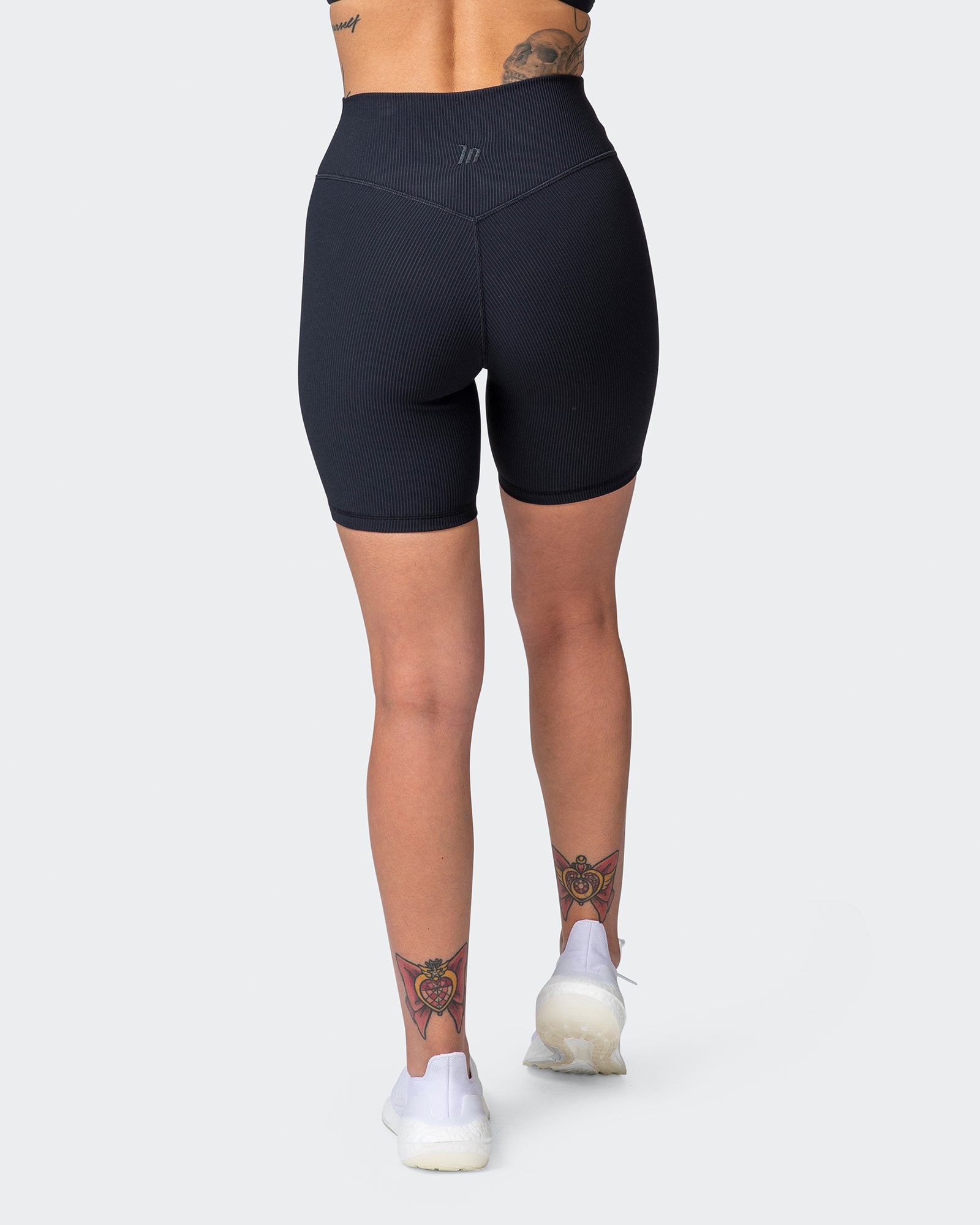 Zero Rise Rib Bike Shorts - Black