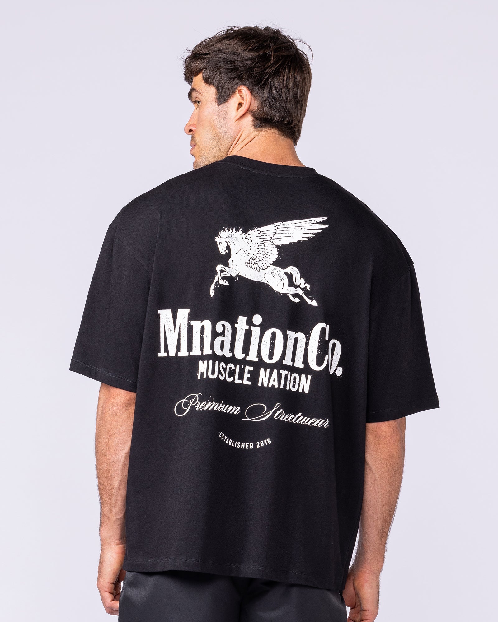 Pegasus Oversized Tee - Black – Muscle Nation
