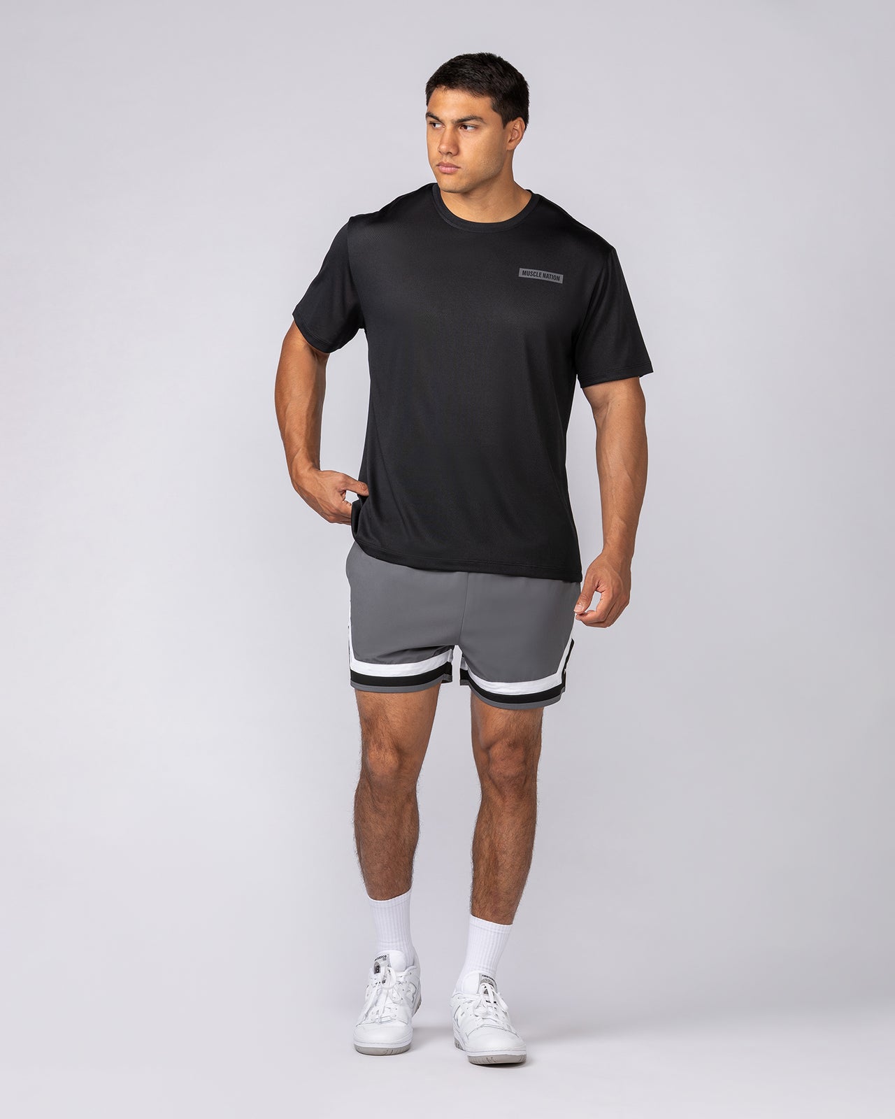 Player 4" Active Shorts - Gunmetal-Shorts-S-062527GUNMTL-S-MNAPPRL43251-6-Muscle Nation