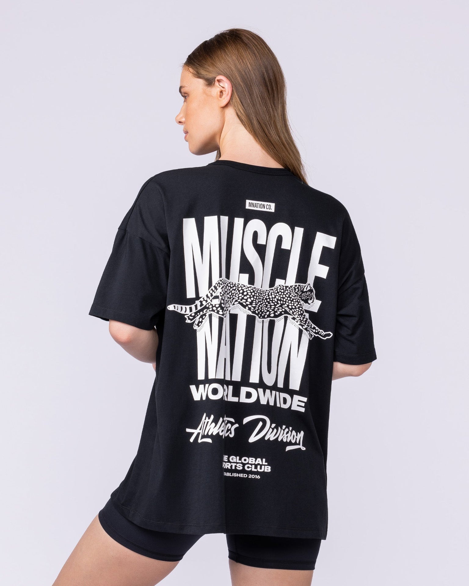 Pounce Oversized Tee - Black-T-Shirts-XXS-112515BLK-XXS-MNAPPRL46398-3-Muscle Nation