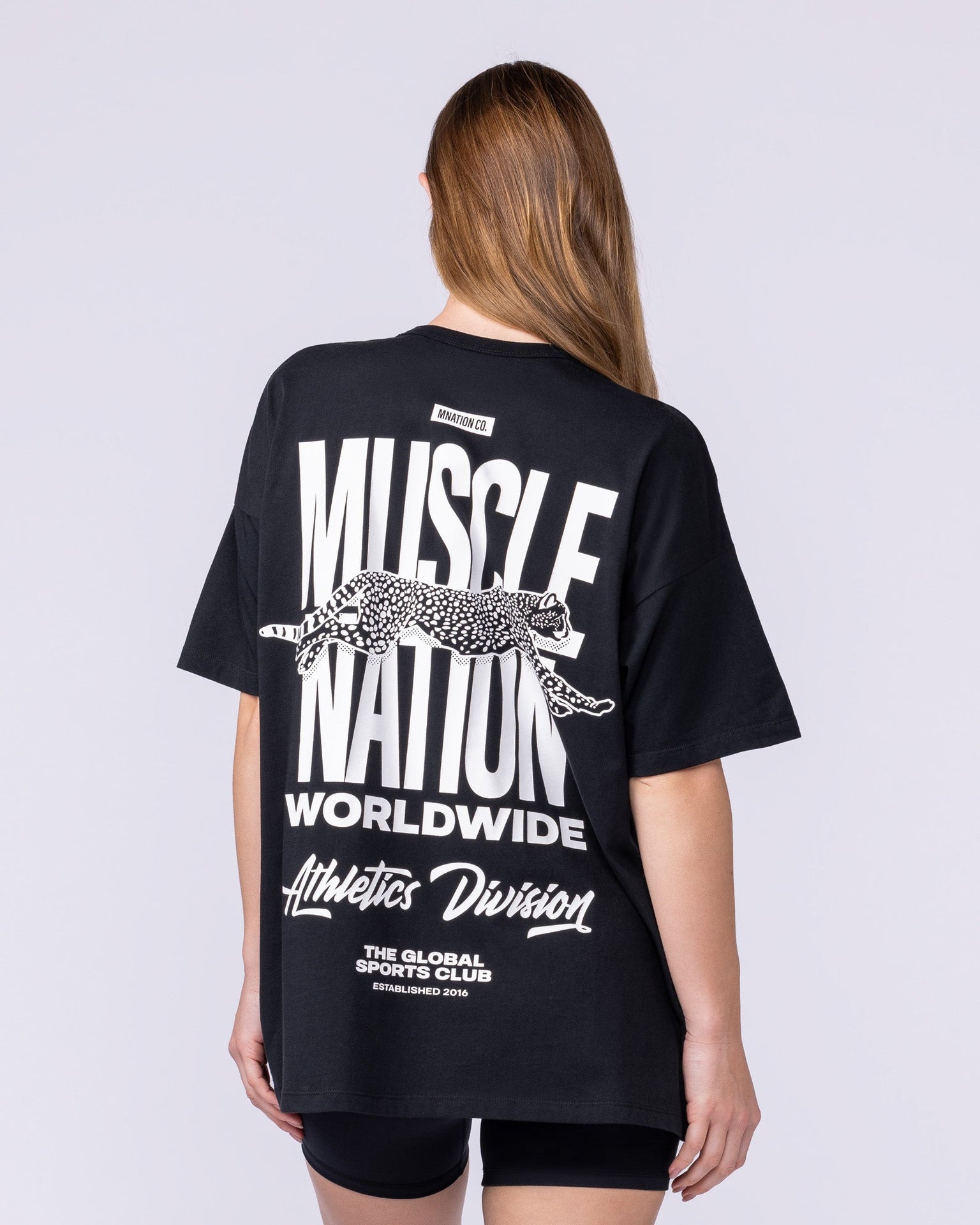 Pounce Oversized Tee - Black-T-Shirts-XXS-112515BLK-XXS-MNAPPRL46398-6-Muscle Nation