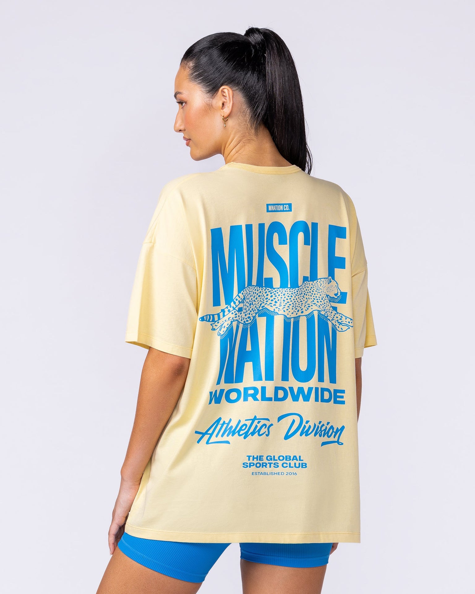 Pounce Oversized Tee - Panna Cotta-T-Shirts-XXS-112515PANCOT-XXS-MNAPPRL46416-1-Muscle Nation