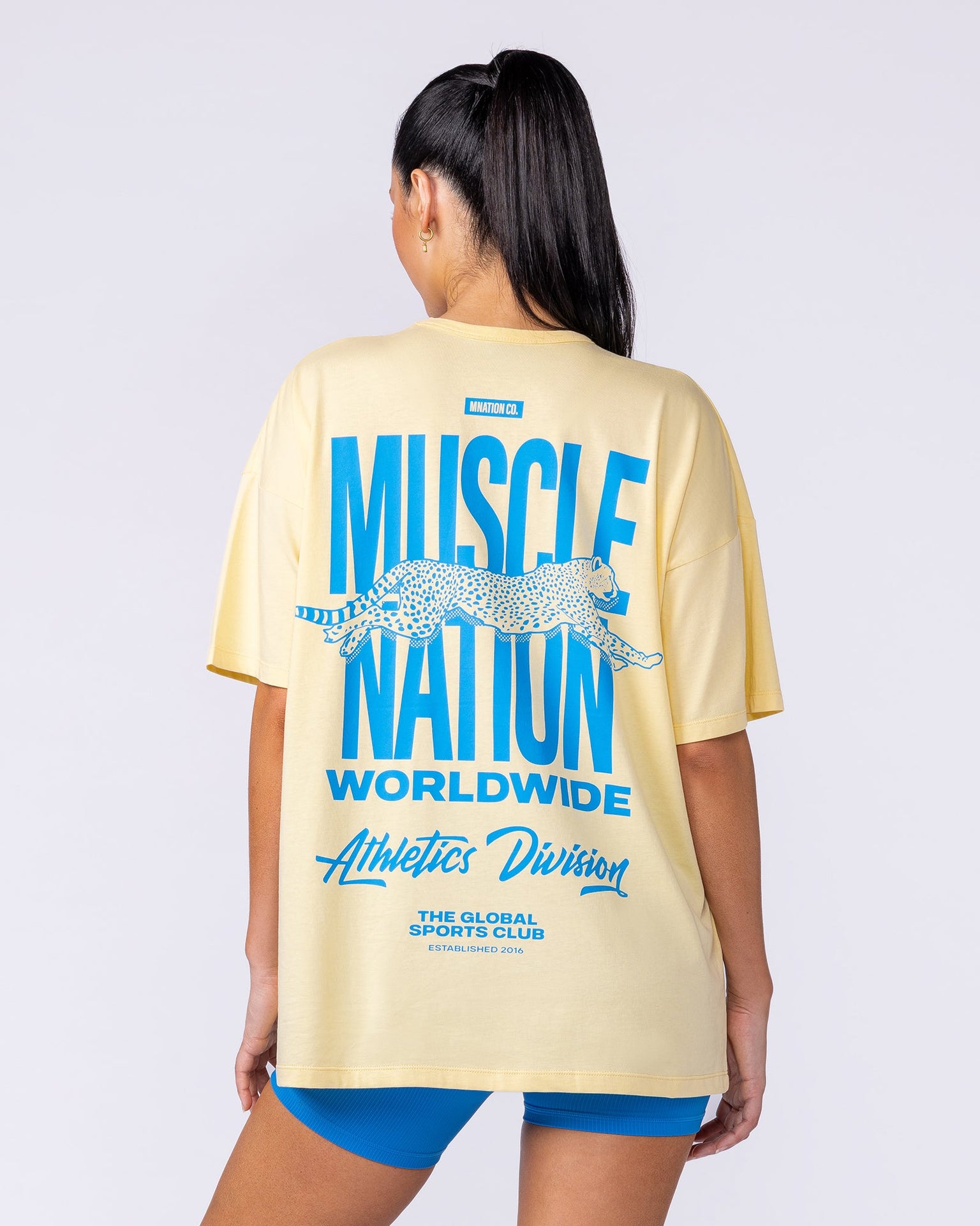 Pounce Oversized Tee - Panna Cotta-T-Shirts-XXS-112515PANCOT-XXS-MNAPPRL46416-4-Muscle Nation