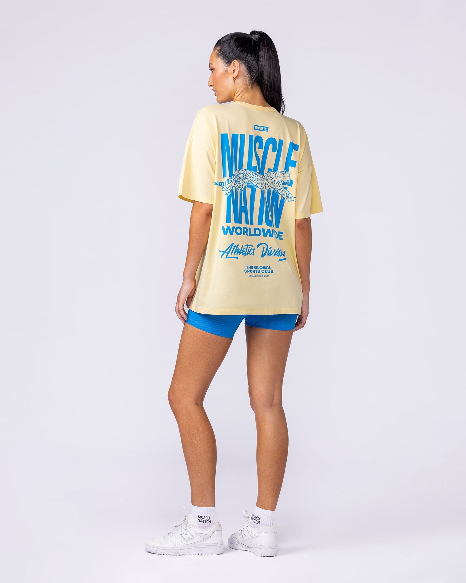 Pounce Oversized Tee - Panna Cotta-T-Shirts-XXS-112515PANCOT-XXS-MNAPPRL46416-5-Muscle Nation