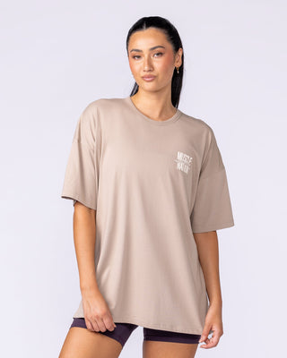 Pounce Oversized Tee - Sandstorm-T-Shirts-XXS-112515SDSTM-XXS-MNAPPRL46425-2-Muscle Nation