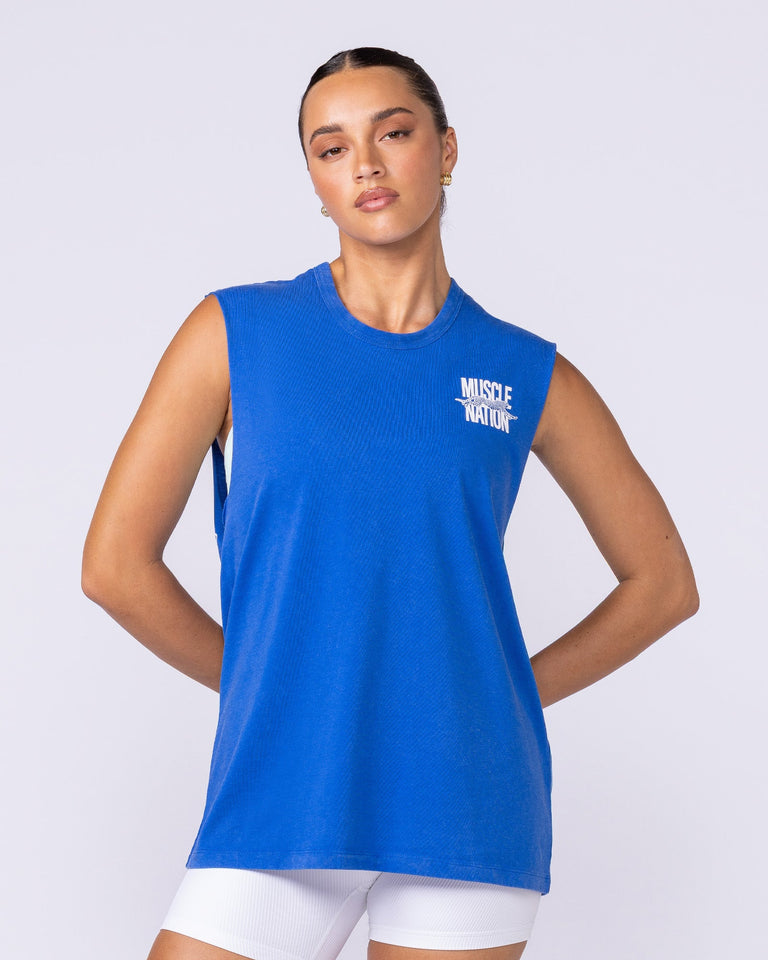Pounce Vintage Muscle Tank - Washed Bondi Blue-Singlets & Tanks-XXS-1125226WSHBNBL-XXS-MNAPPRL46444-3-Muscle Nation