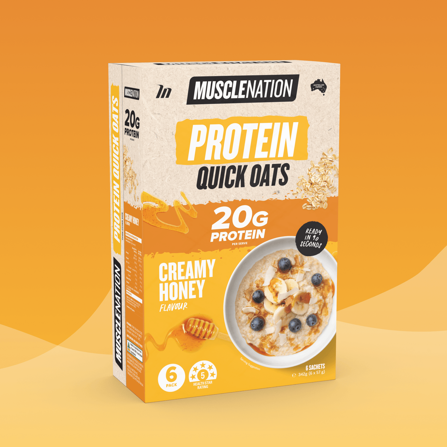 PROTEIN Quick Oats Creamy Honey - Muscle Nation protein oats