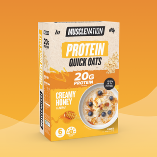 PROTEIN Quick Oats - Creamy Honey - 6 Sachets-Protein Oats-MNSUPPS0393-9359054002128-1-Muscle Nation